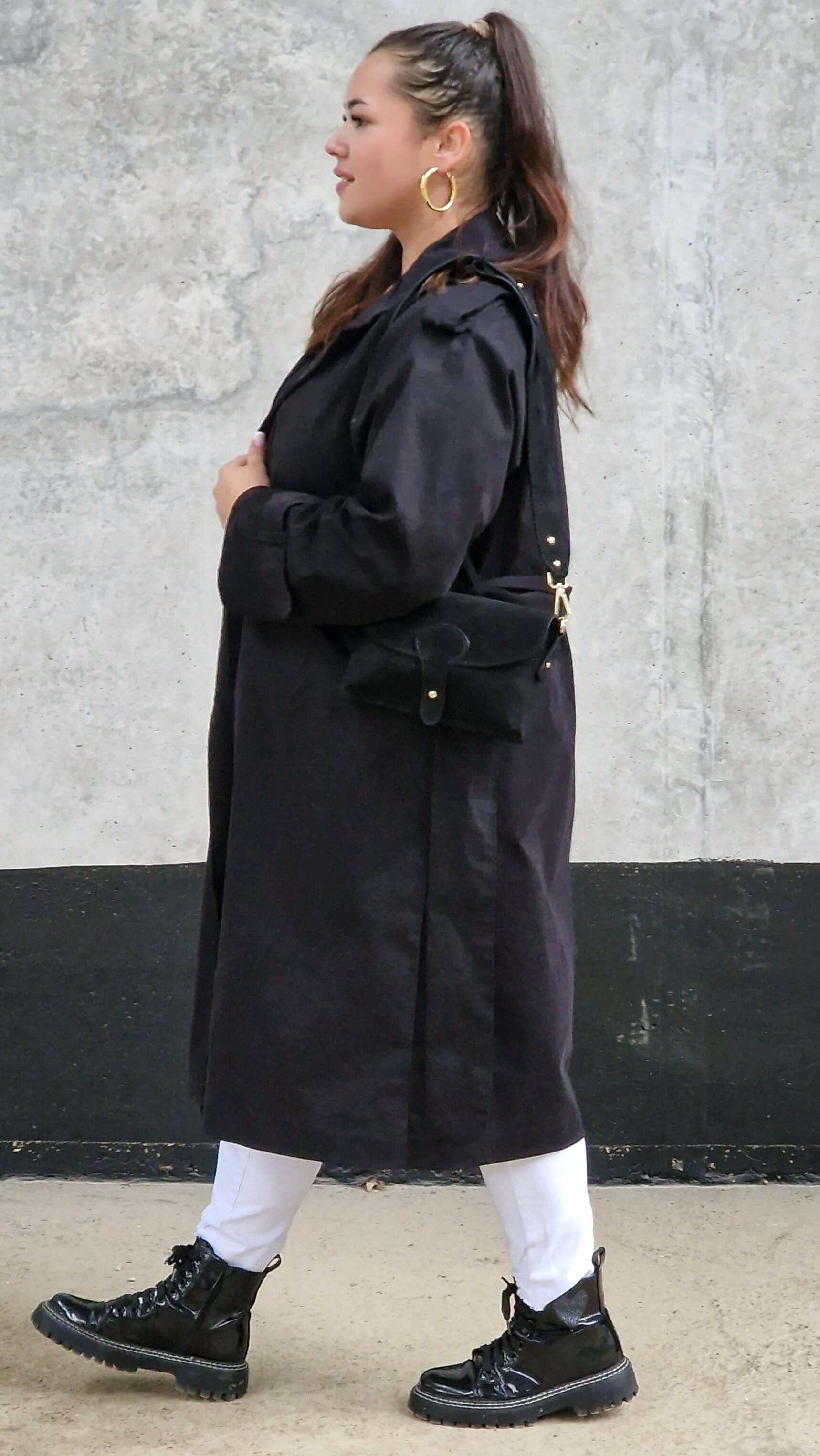 Klasyczny trencz z paskiem Stylowa XL