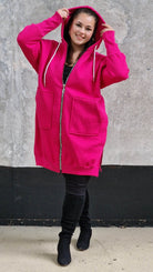 Bluza oversize z kapturem i zamkiem Stylowa XL