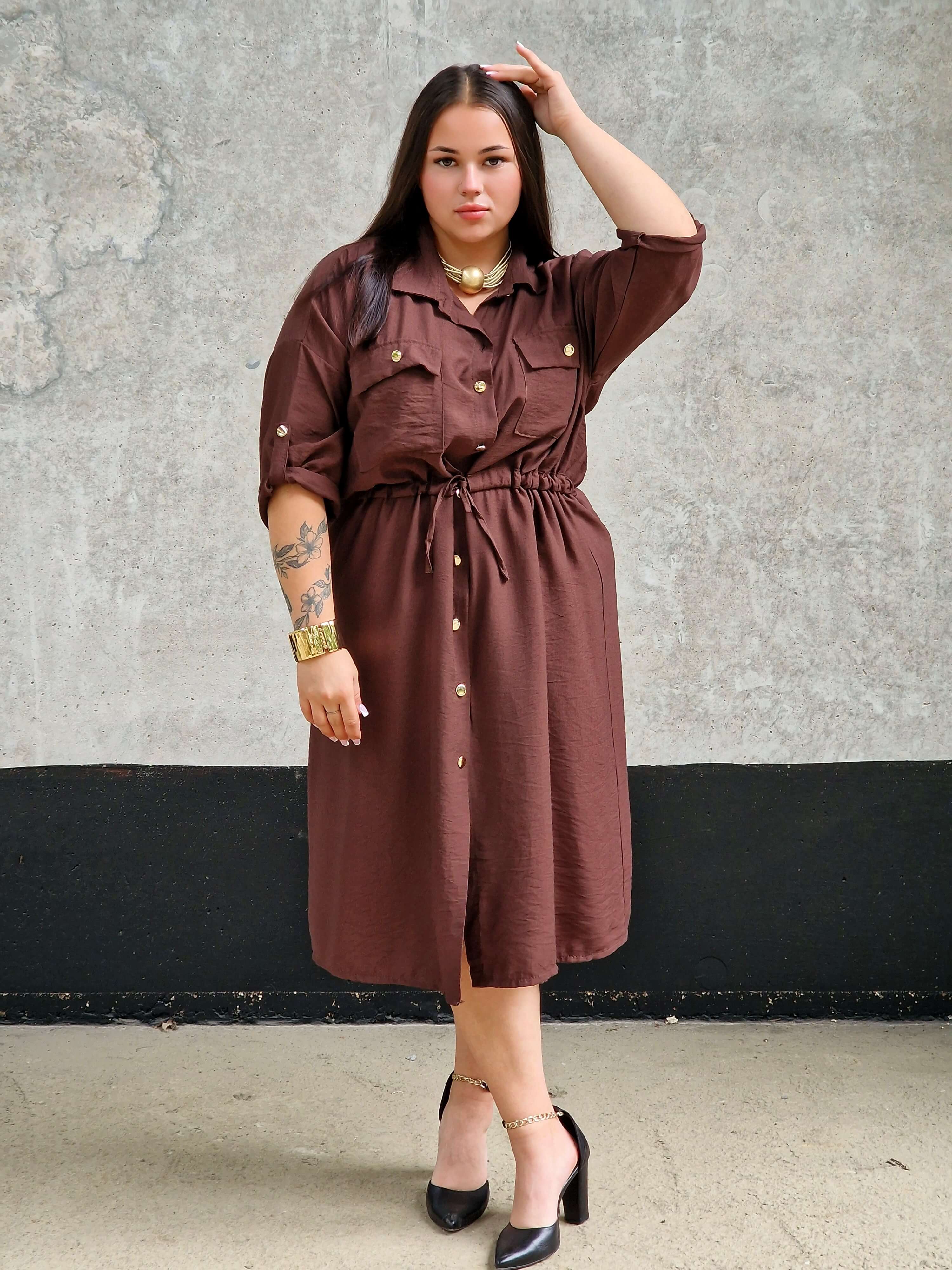 Sukienka koszulowa Stylowa XL