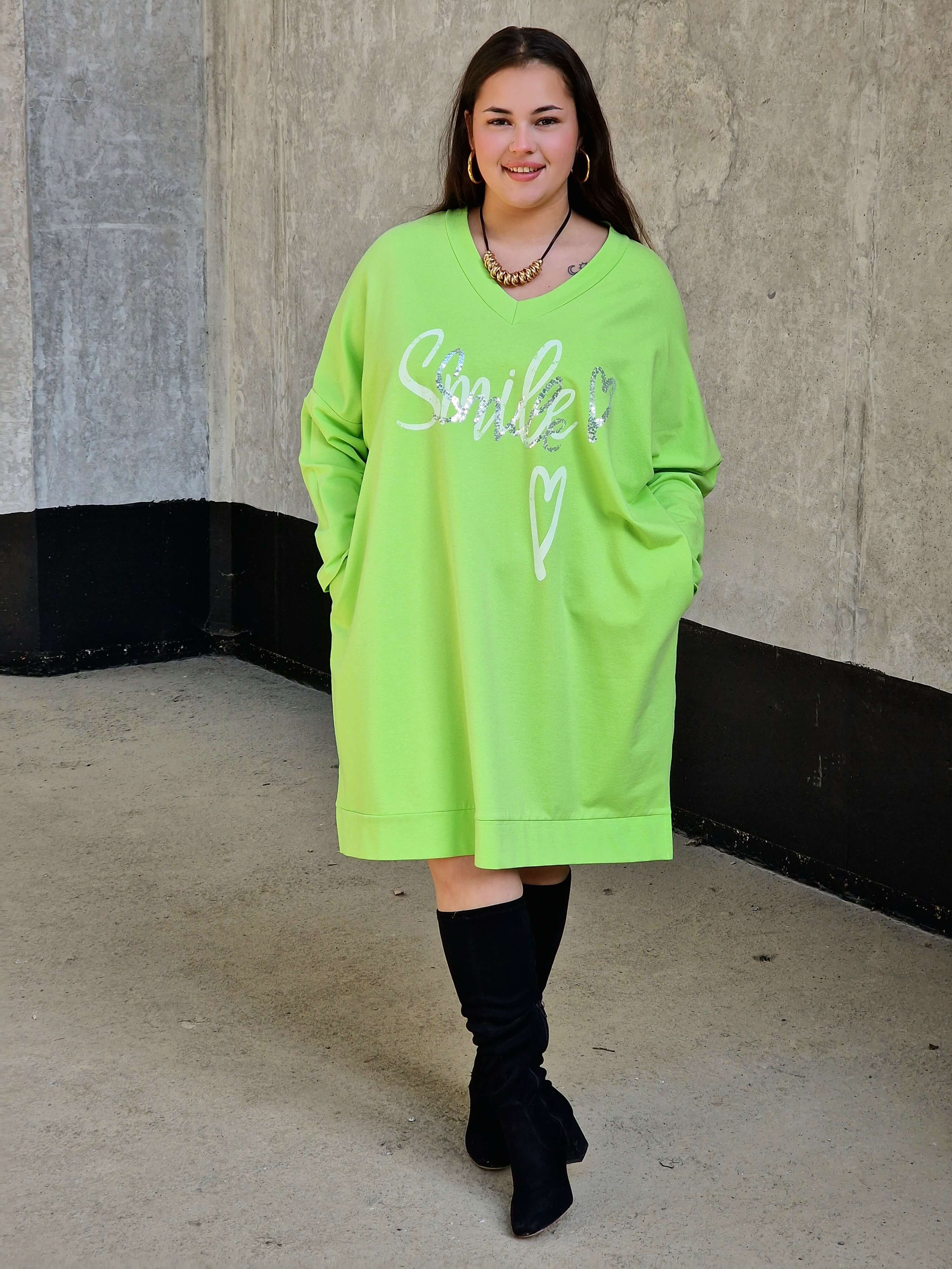 Tunika oversize z nadrukiem Stylowa XL