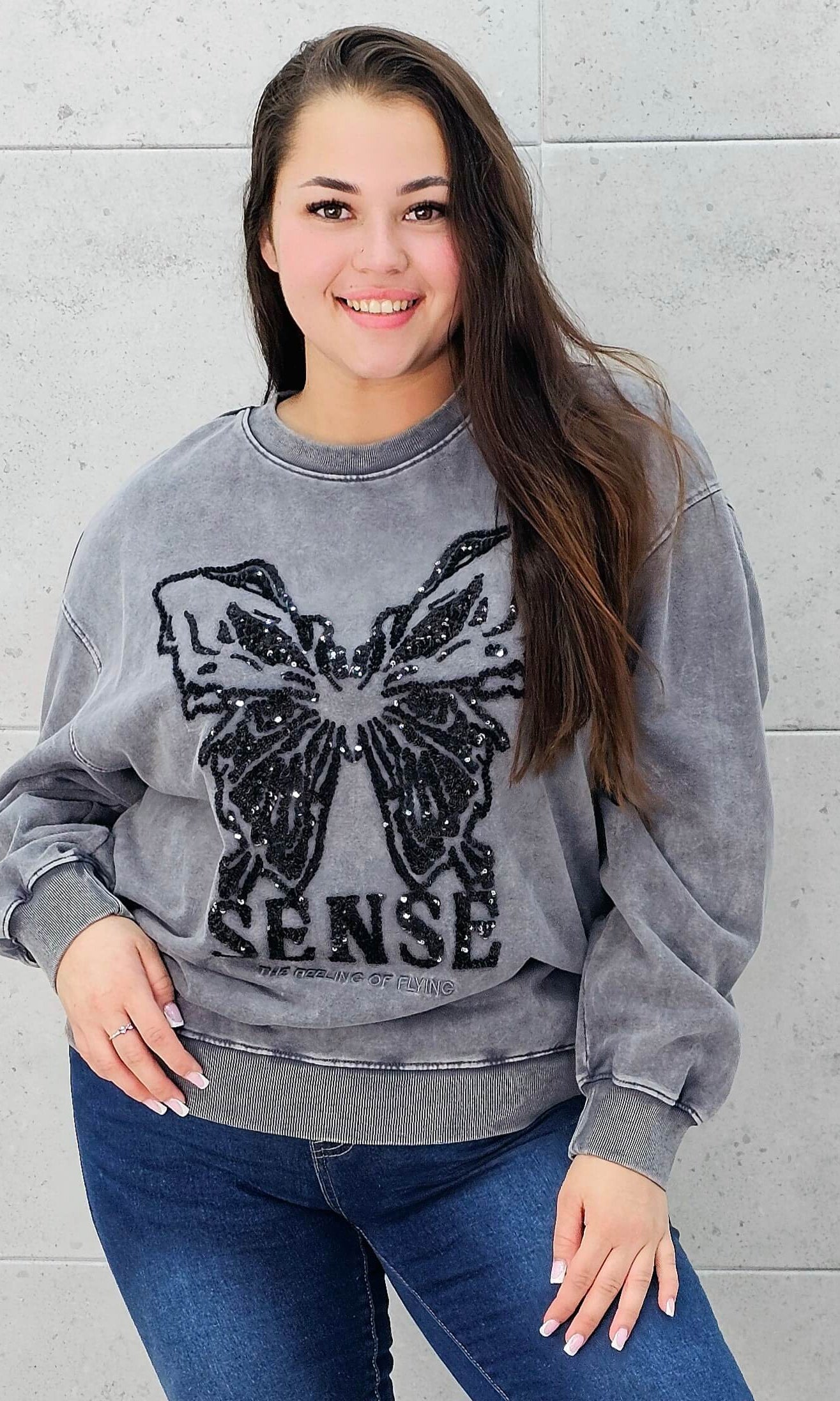 Bluza z haftowaną aplikacją Stylowa XL