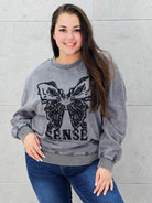 Bluza z haftowaną aplikacją Stylowa XL