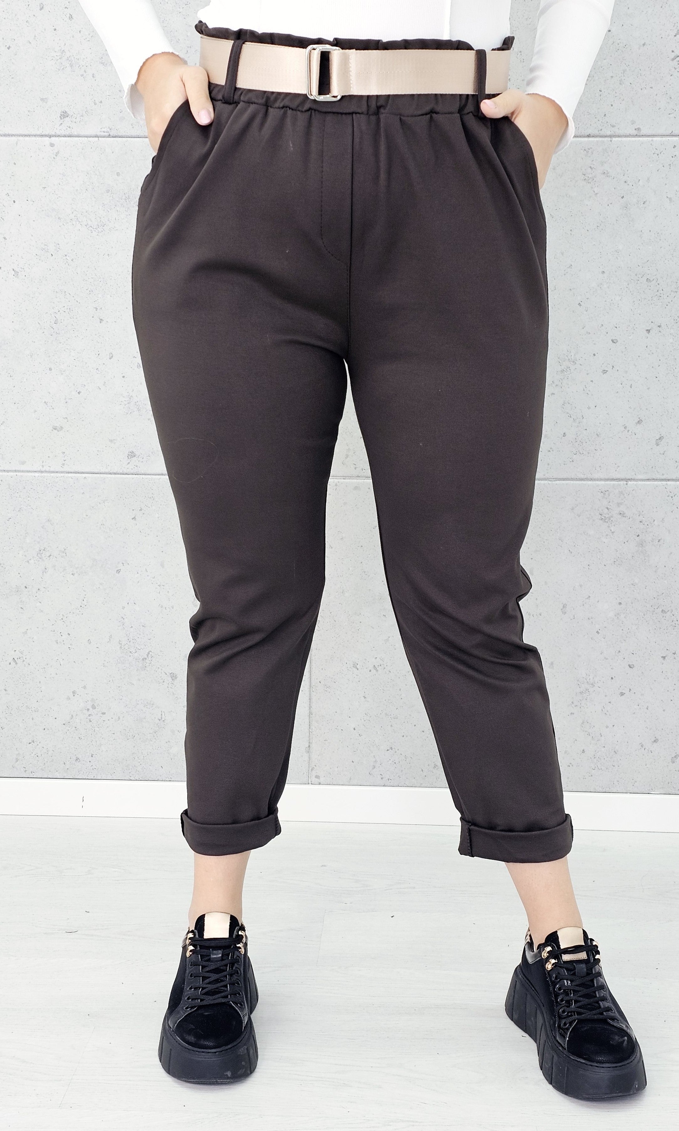 Spodnie z paskiem Stylowa XL