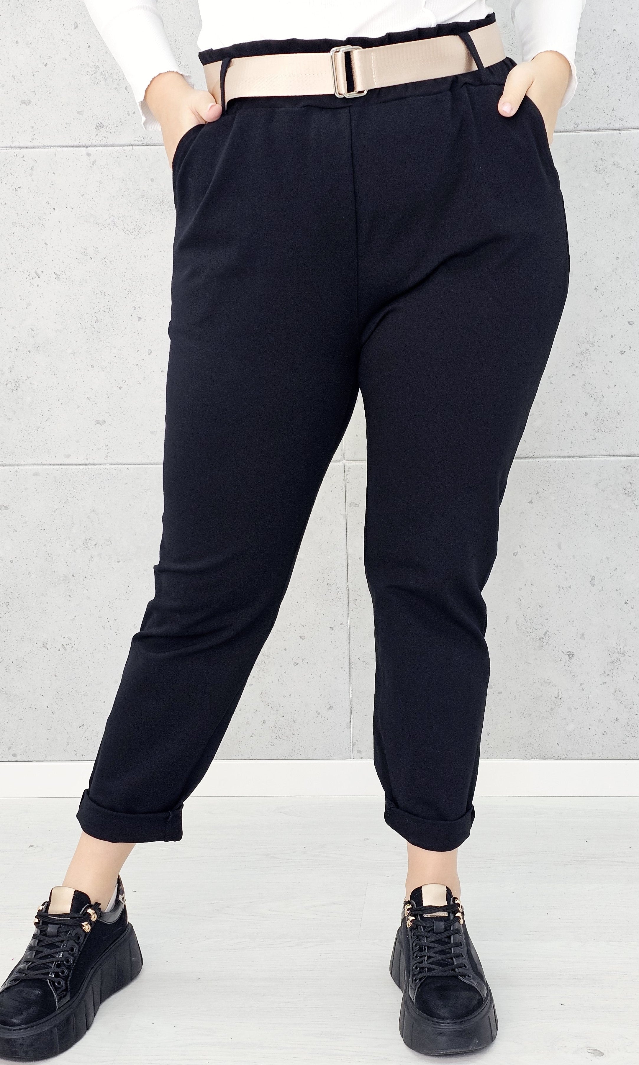 Spodnie z paskiem Stylowa XL