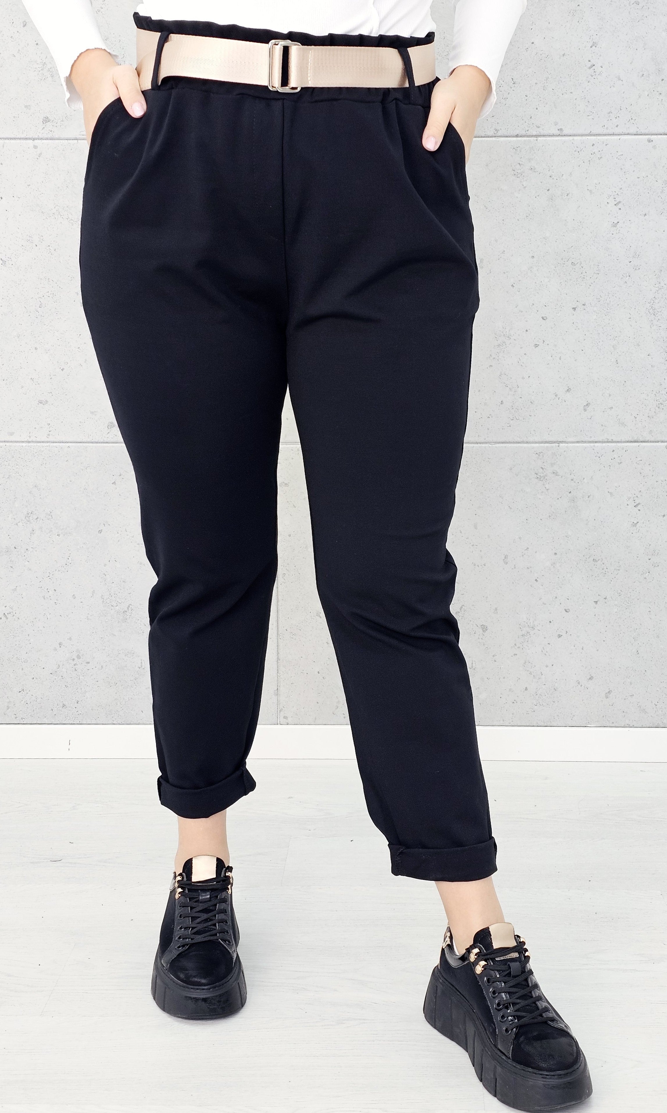 Spodnie z paskiem Stylowa XL