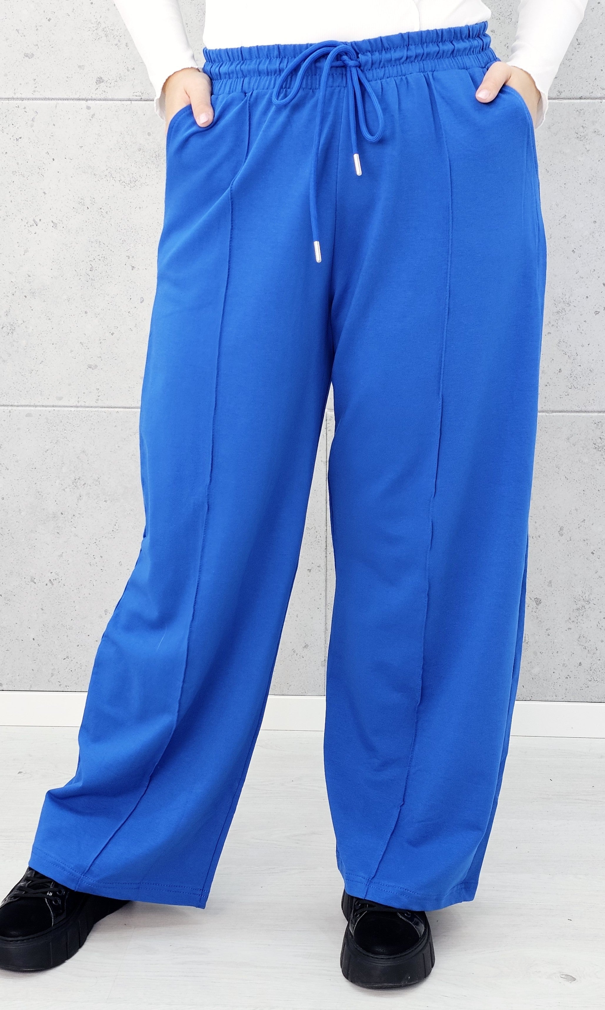 Bawełniane spodnie wide leg Stylowa XL