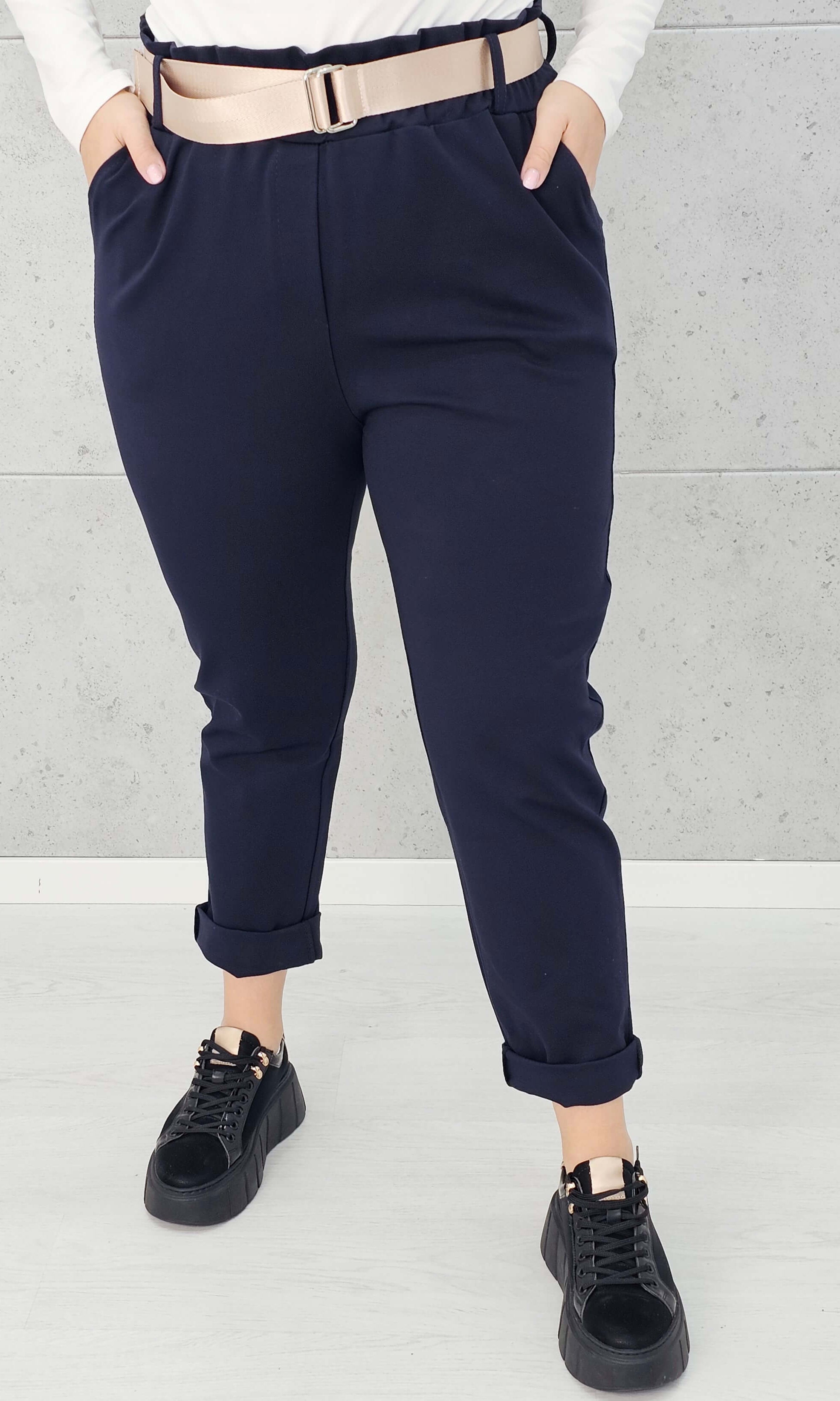 Spodnie z paskiem Stylowa XL