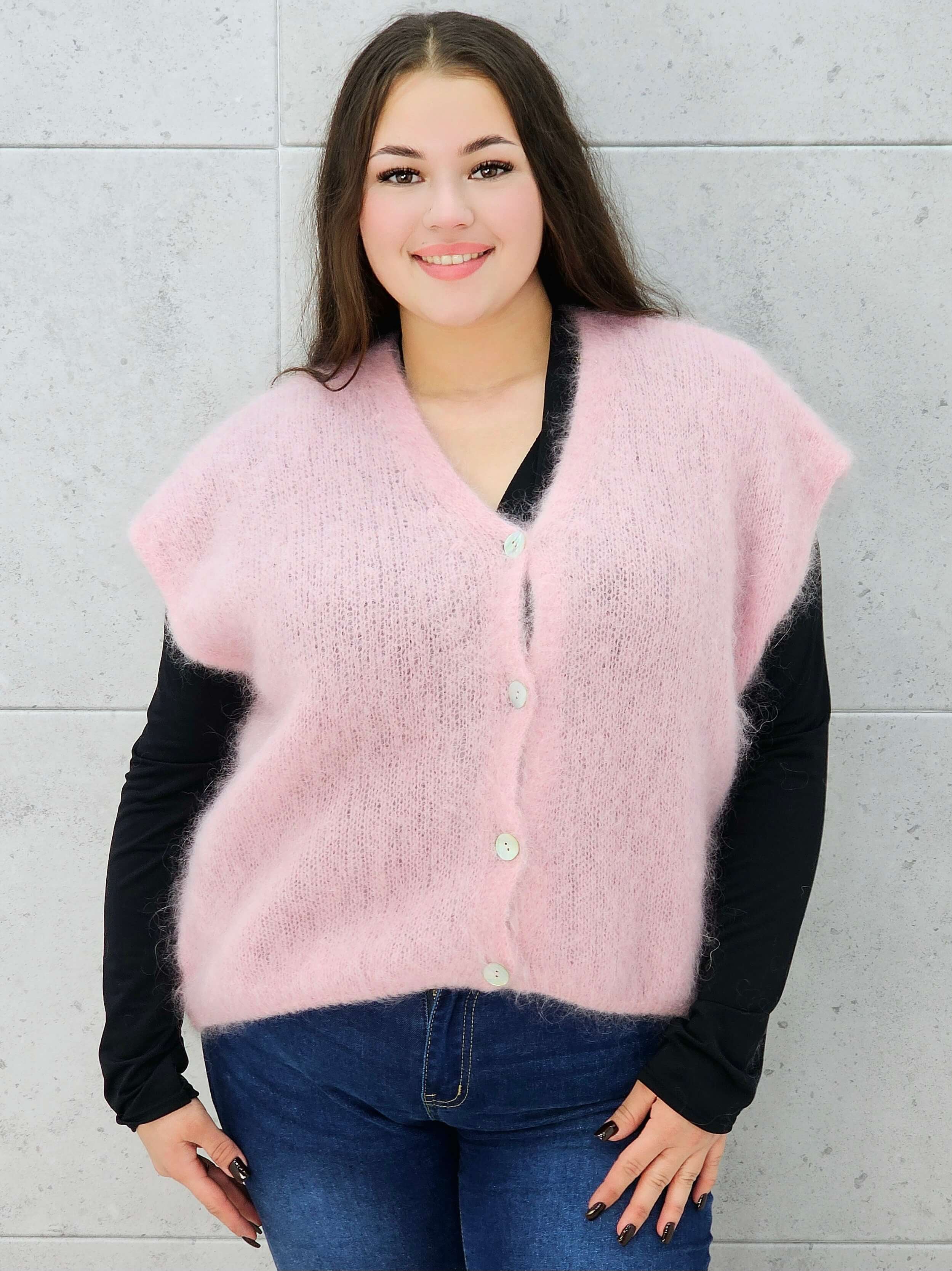 Kamizelka StylowaXL z miękkiego moheru – ciepła i puszysta kamizelka plus size Stylowa XL