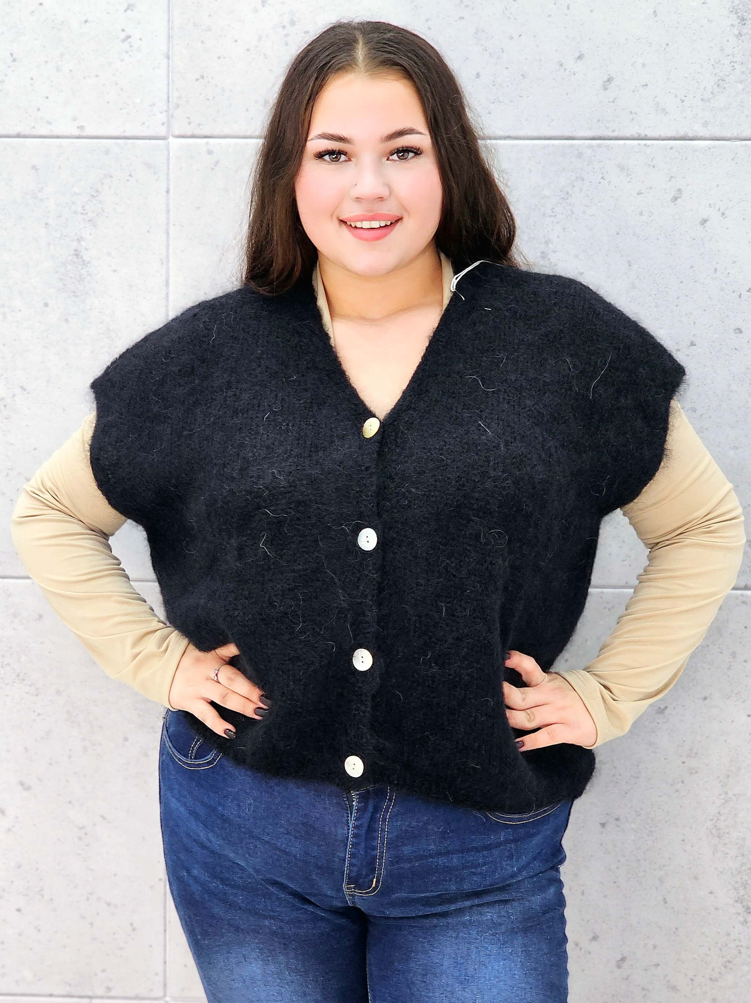 Kamizelka StylowaXL z miękkiego moheru – ciepła i puszysta kamizelka plus size Stylowa XL