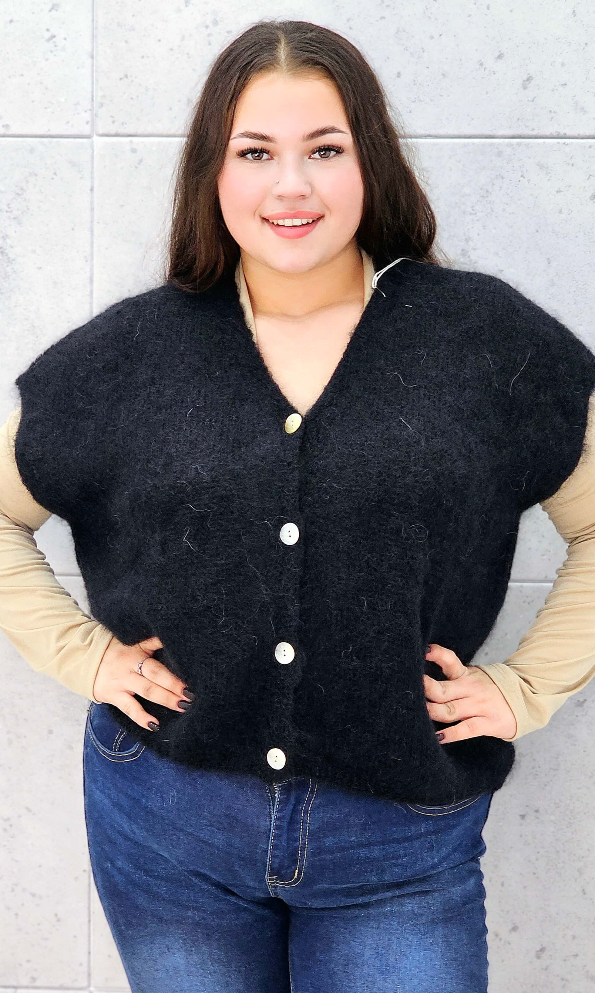 Kamizelka StylowaXL z miękkiego moheru – ciepła i puszysta kamizelka plus size Stylowa XL