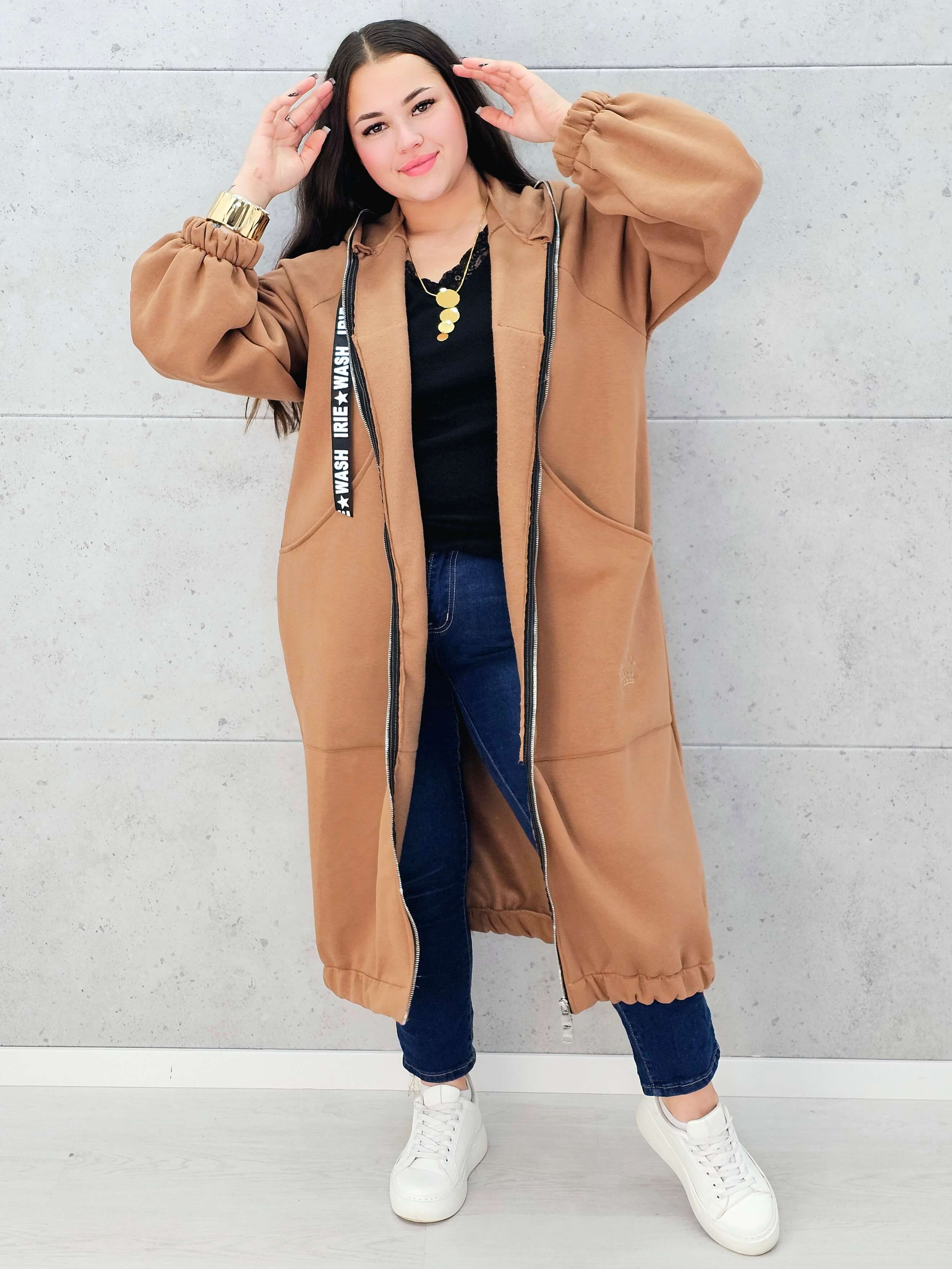 Bluza plus size – modna, oversize’owa bluza z kapturem XXL na chłodniejsze dni Stylowa XL