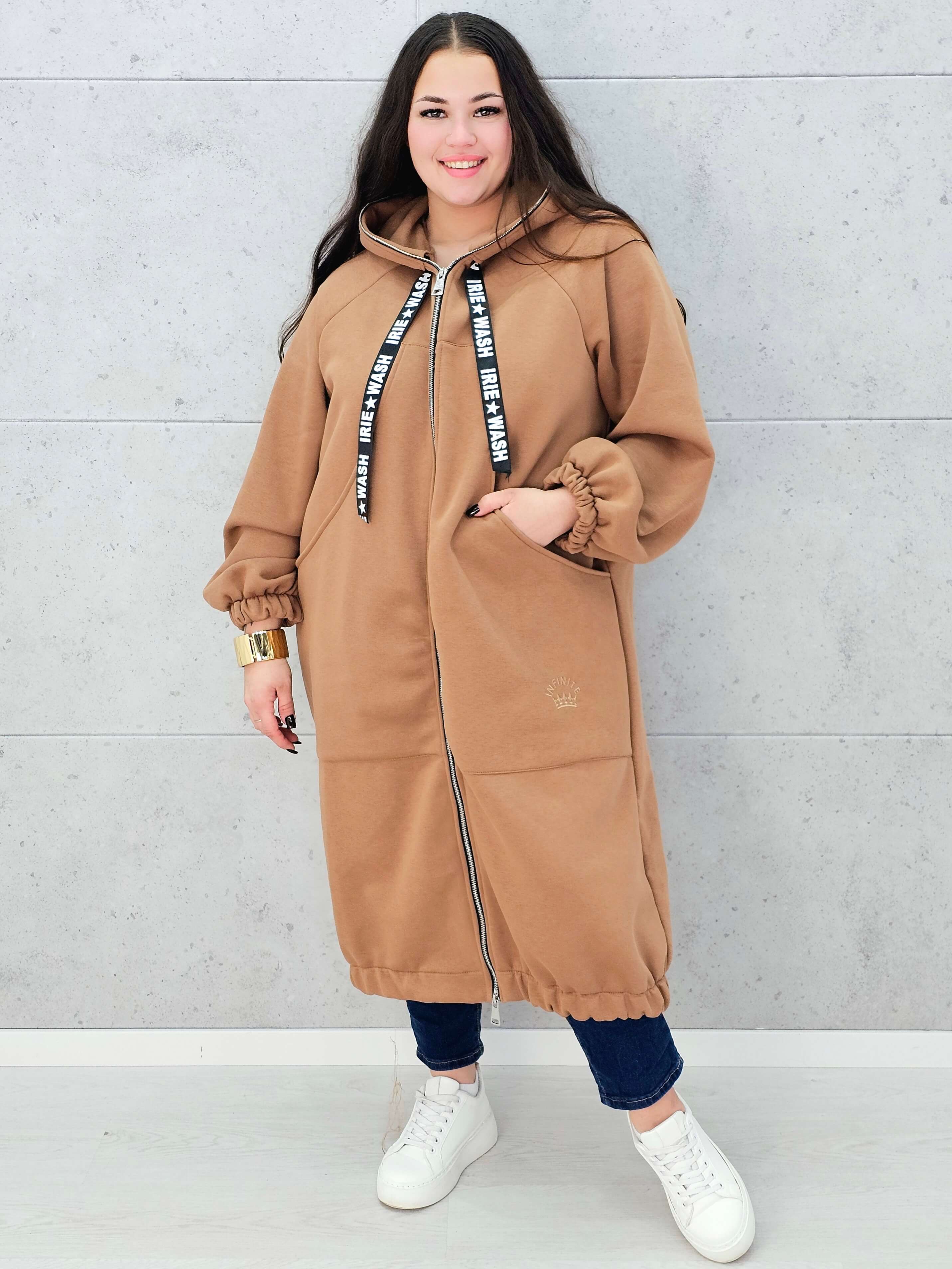 Bluza plus size – modna, oversize’owa bluza z kapturem XXL na chłodniejsze dni Stylowa XL