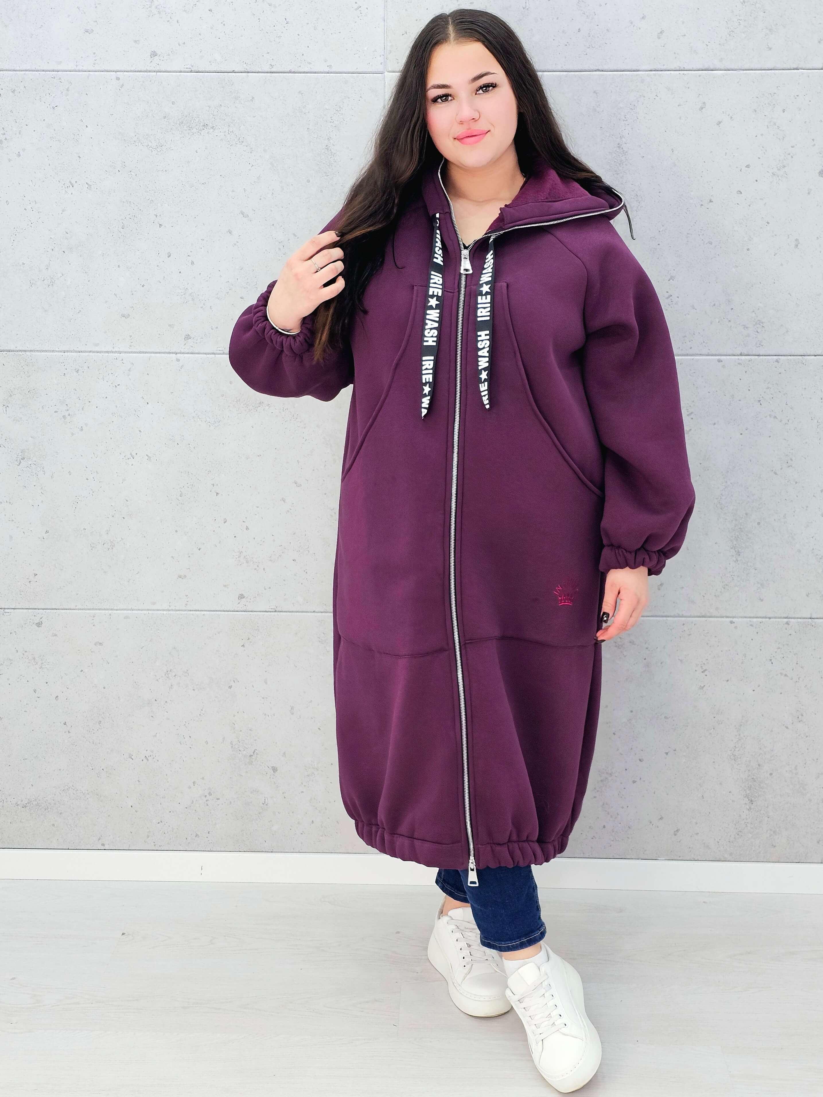 Bluza plus size – modna, oversize’owa bluza z kapturem XXL na chłodniejsze dni Stylowa XL