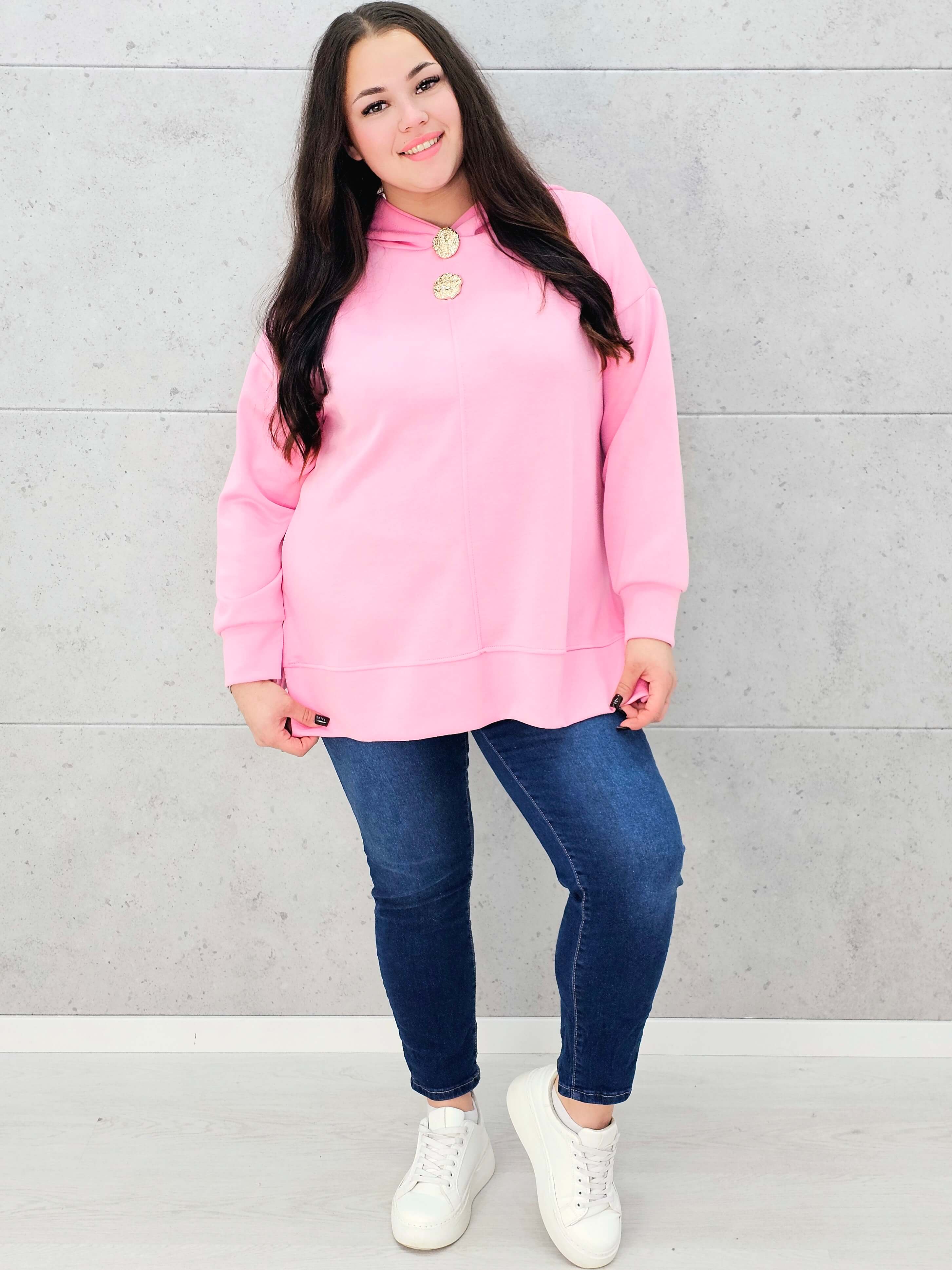 Bluza z kapturem o maślanej miękkości Stylowa XL