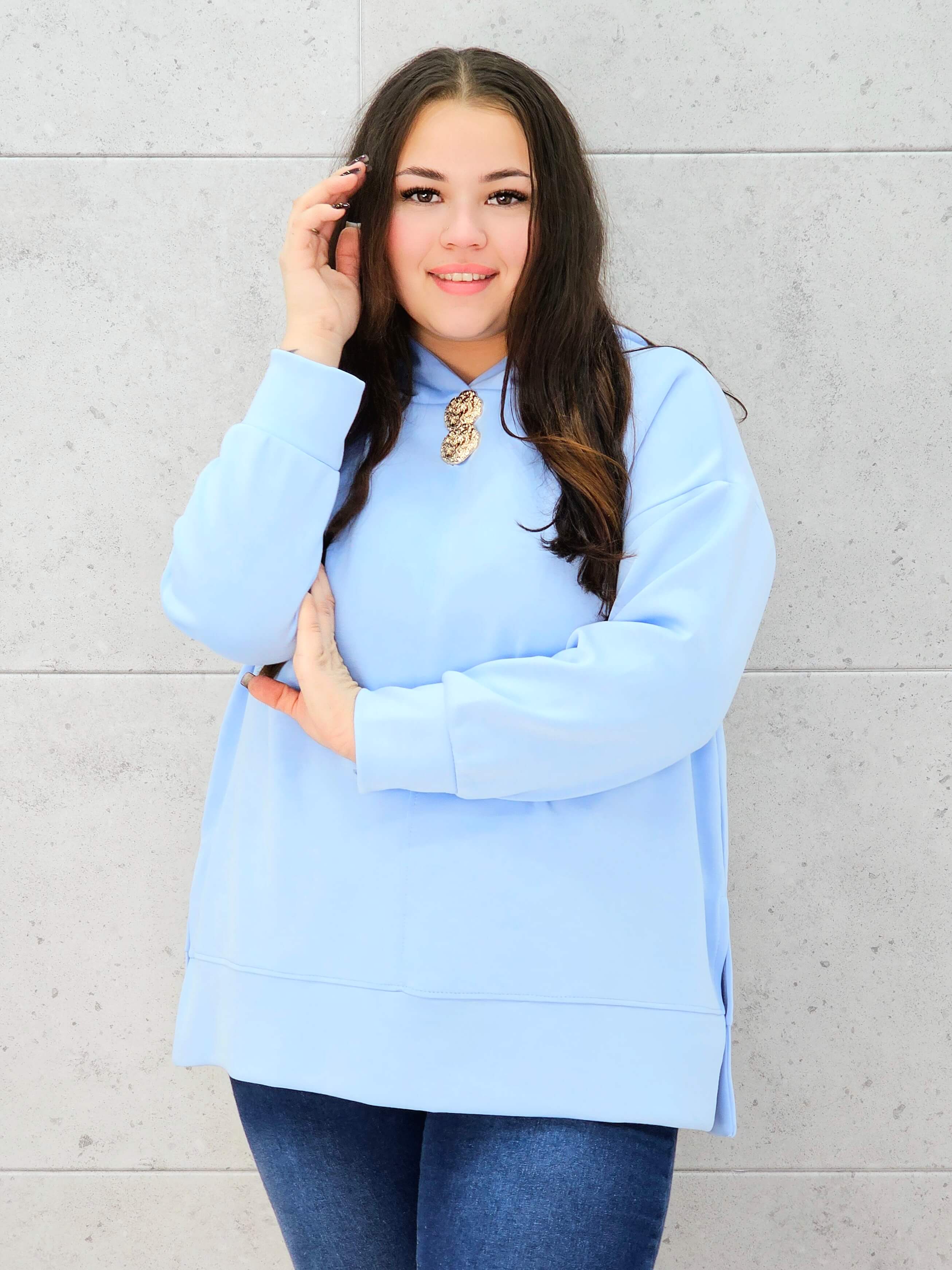 Bluza z kapturem o maślanej miękkości Stylowa XL