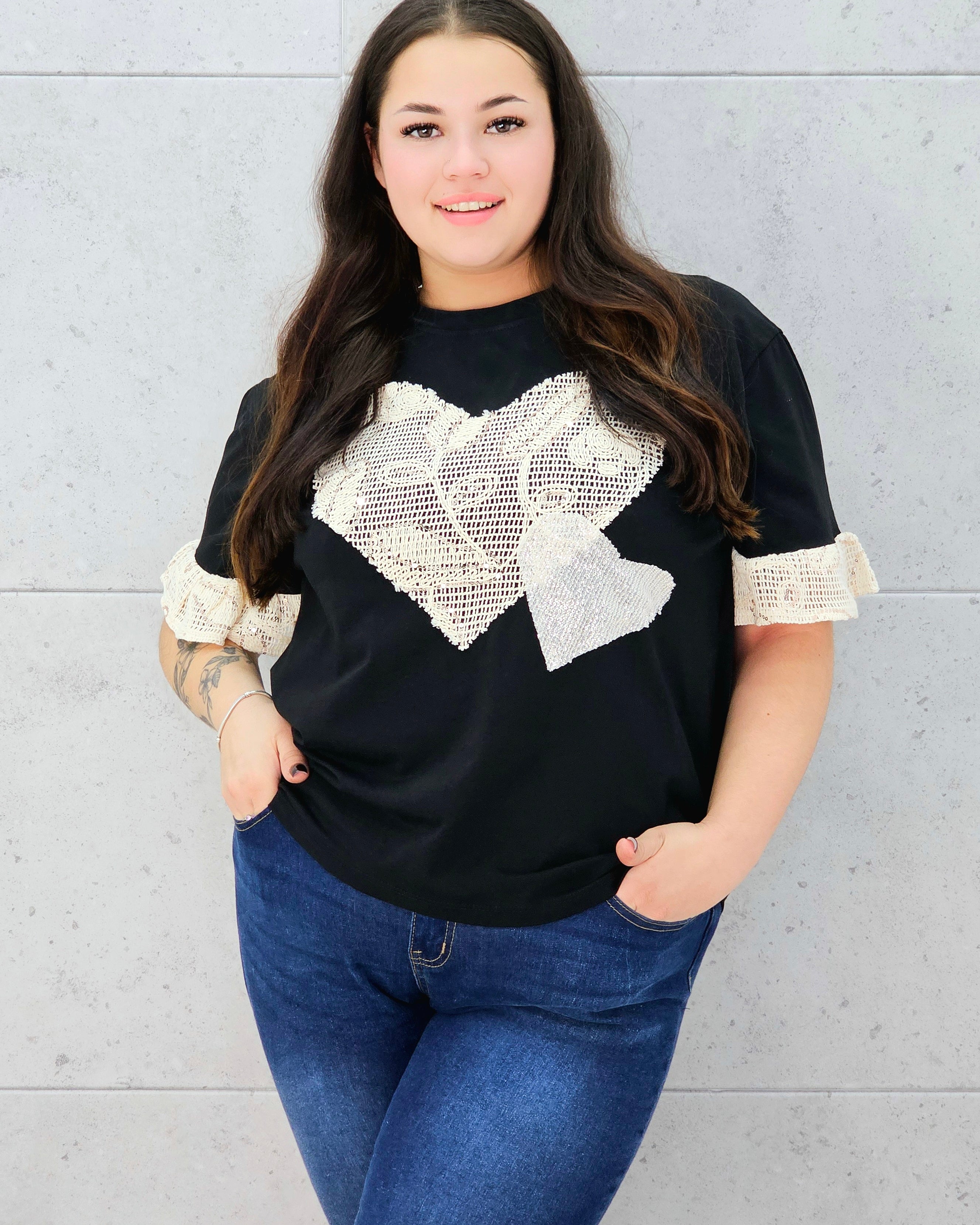 czarna bluzka w całości