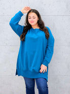 Bluza oversize z rozcięciami po bokach Stylowa XL