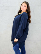 Bluza oversize z rozcięciami po bokach Stylowa XL