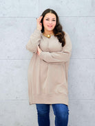 Bluza oversize z rozcięciami po bokach Stylowa XL