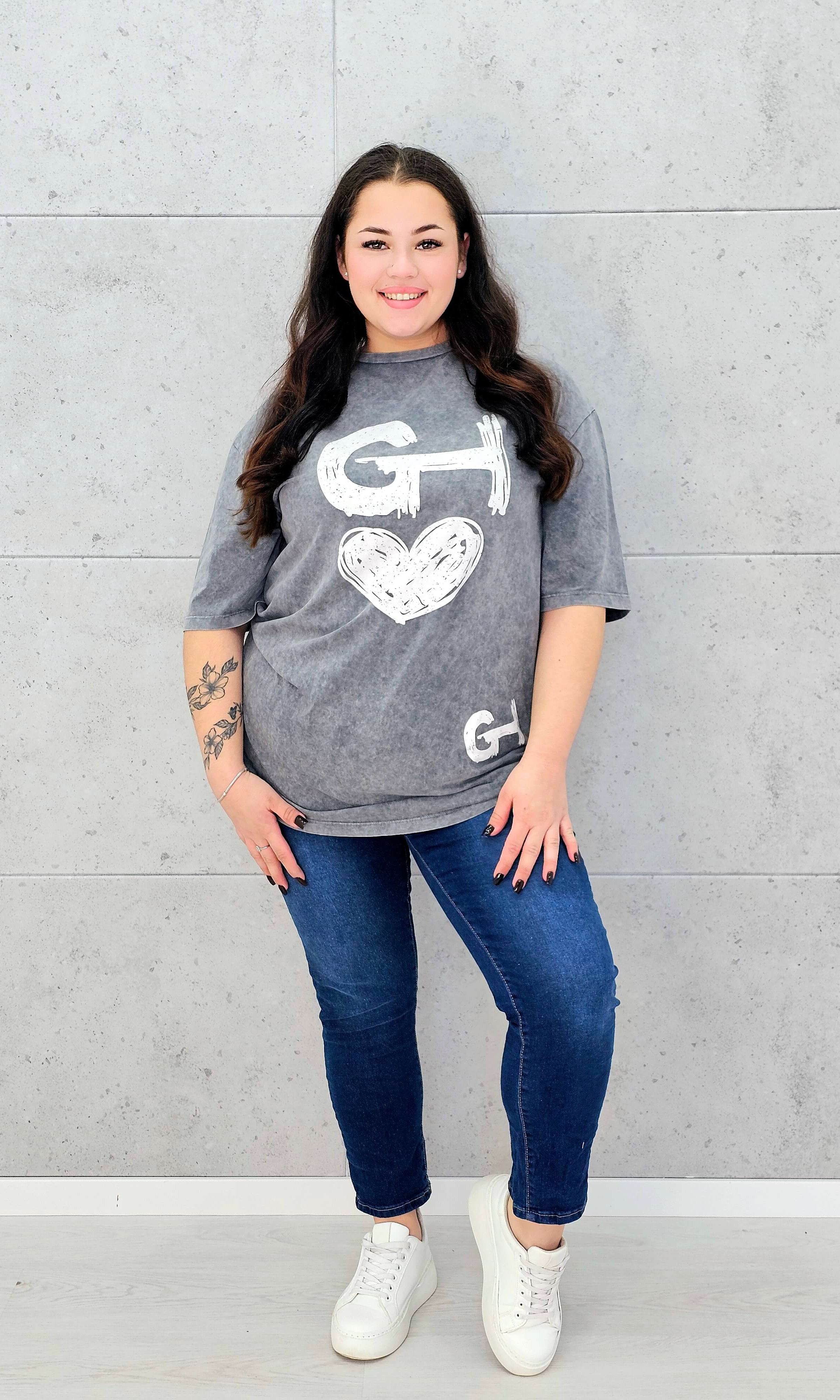 Wyjątkowa Bluzka z Artystycznym Nadrukiem - w 4 kolorach Stylowa XL