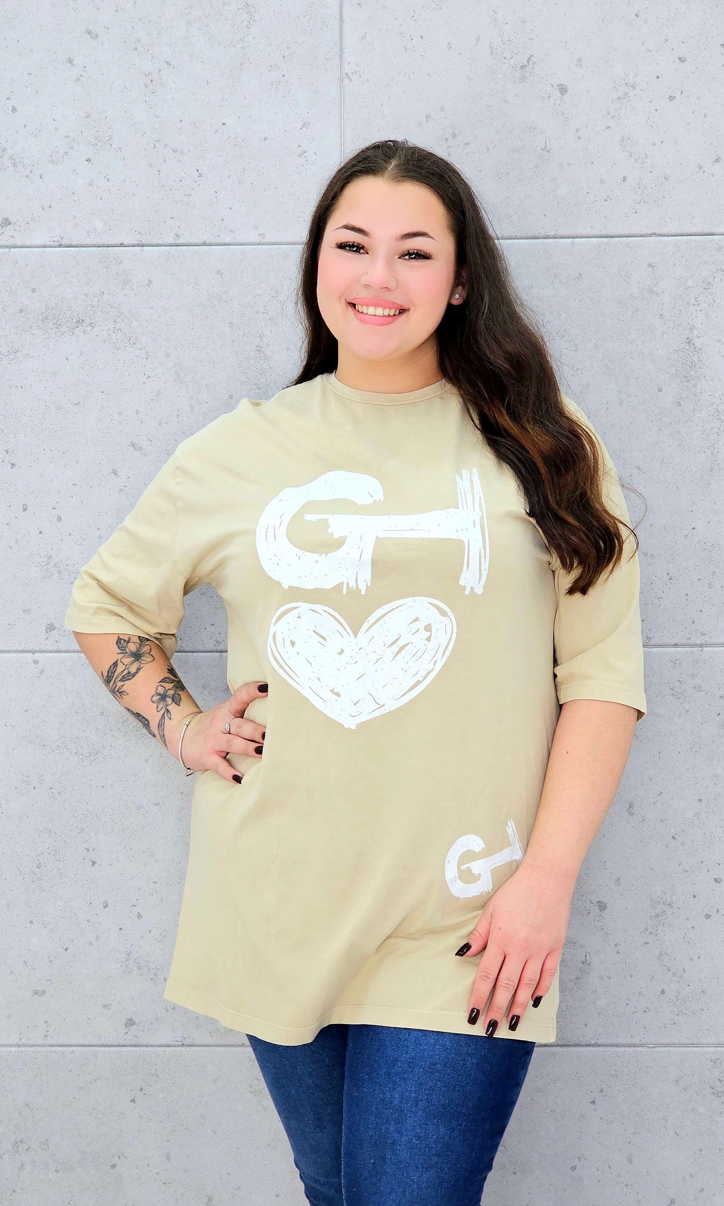 Wyjątkowa Bluzka z Artystycznym Nadrukiem - w 4 kolorach Stylowa XL