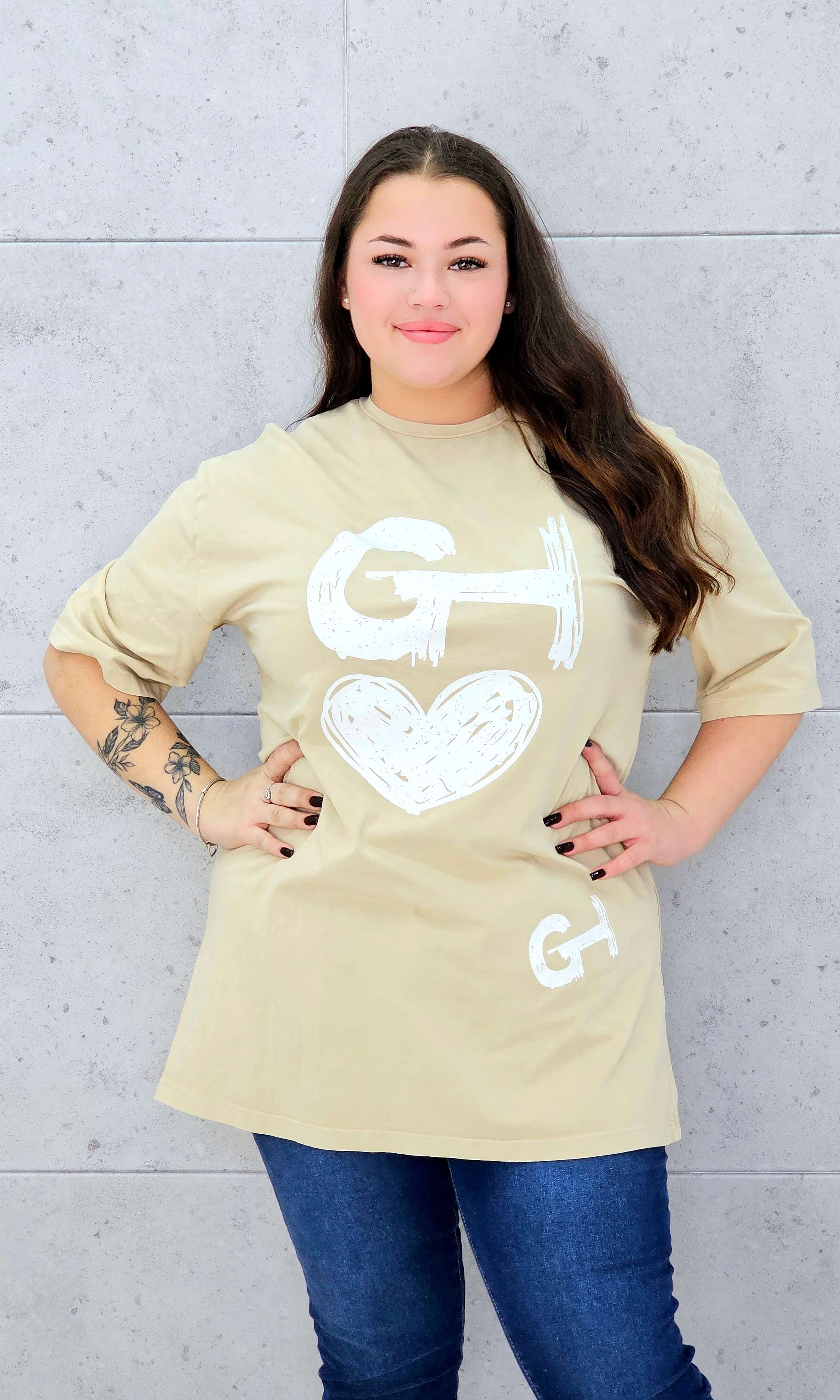 Wyjątkowa Bluzka z Artystycznym Nadrukiem - w 4 kolorach Stylowa XL