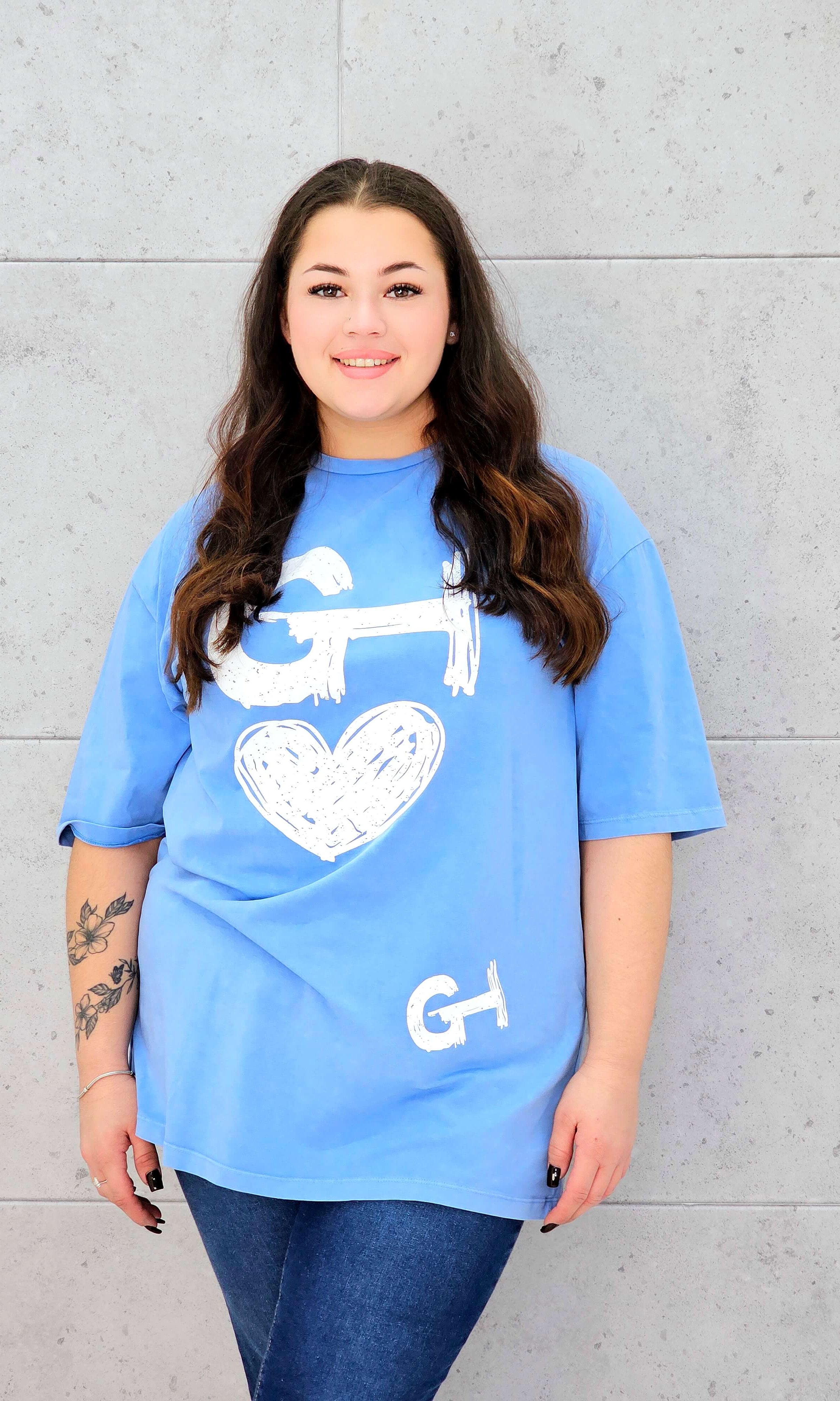 Wyjątkowa Bluzka z Artystycznym Nadrukiem - w 4 kolorach Stylowa XL