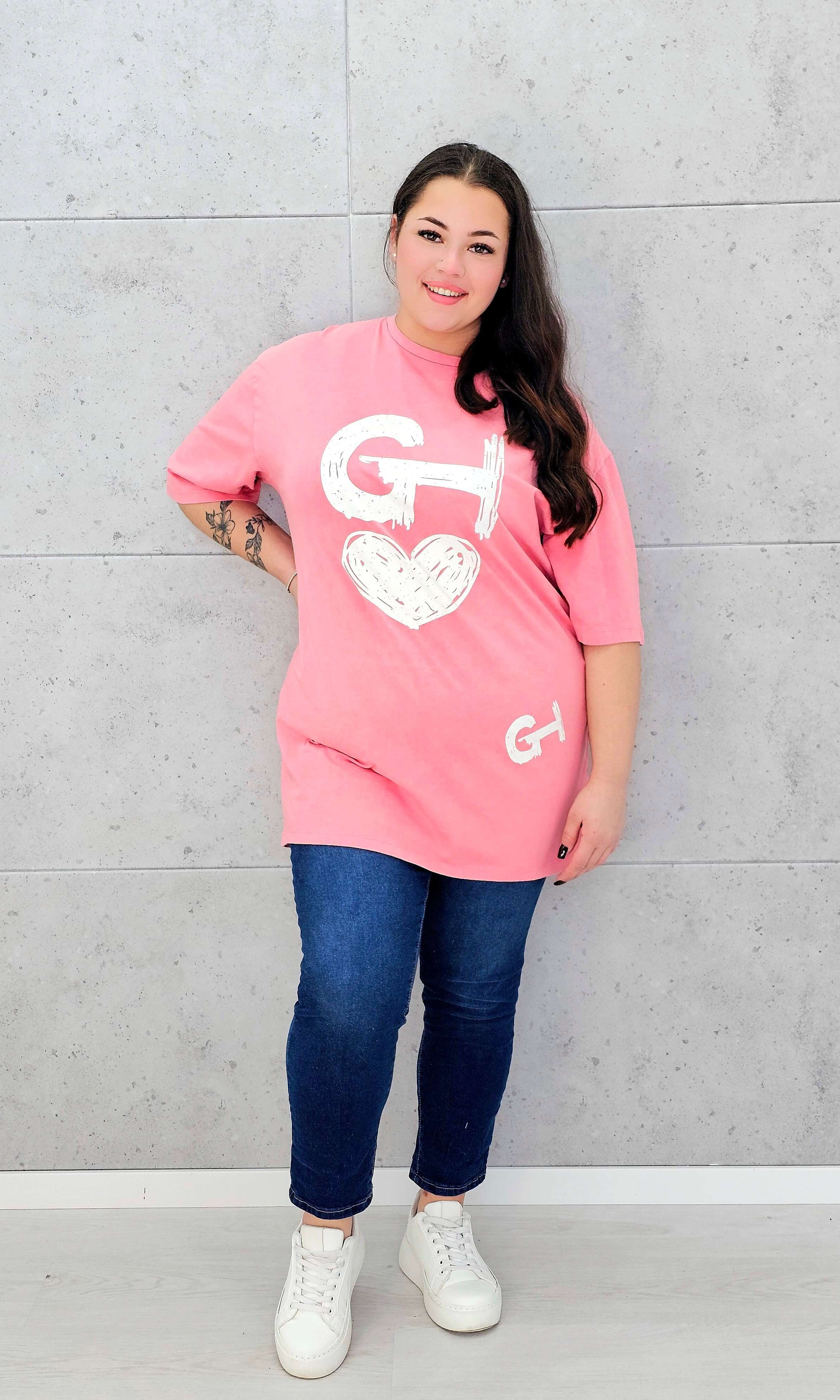 Wyjątkowa Bluzka z Artystycznym Nadrukiem - w 4 kolorach Stylowa XL