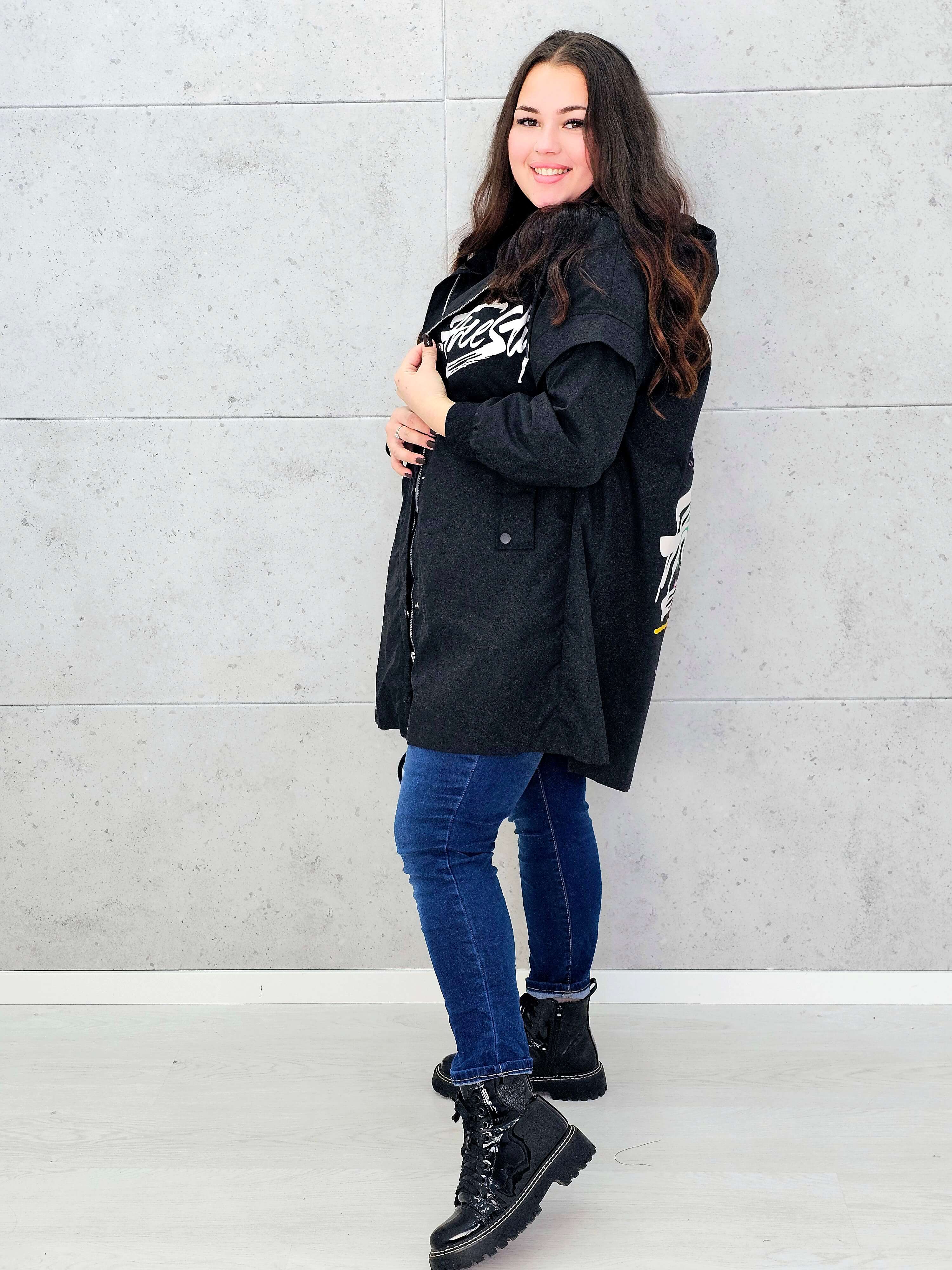 Kurtka z nadrukiem freestyle Stylowa XL