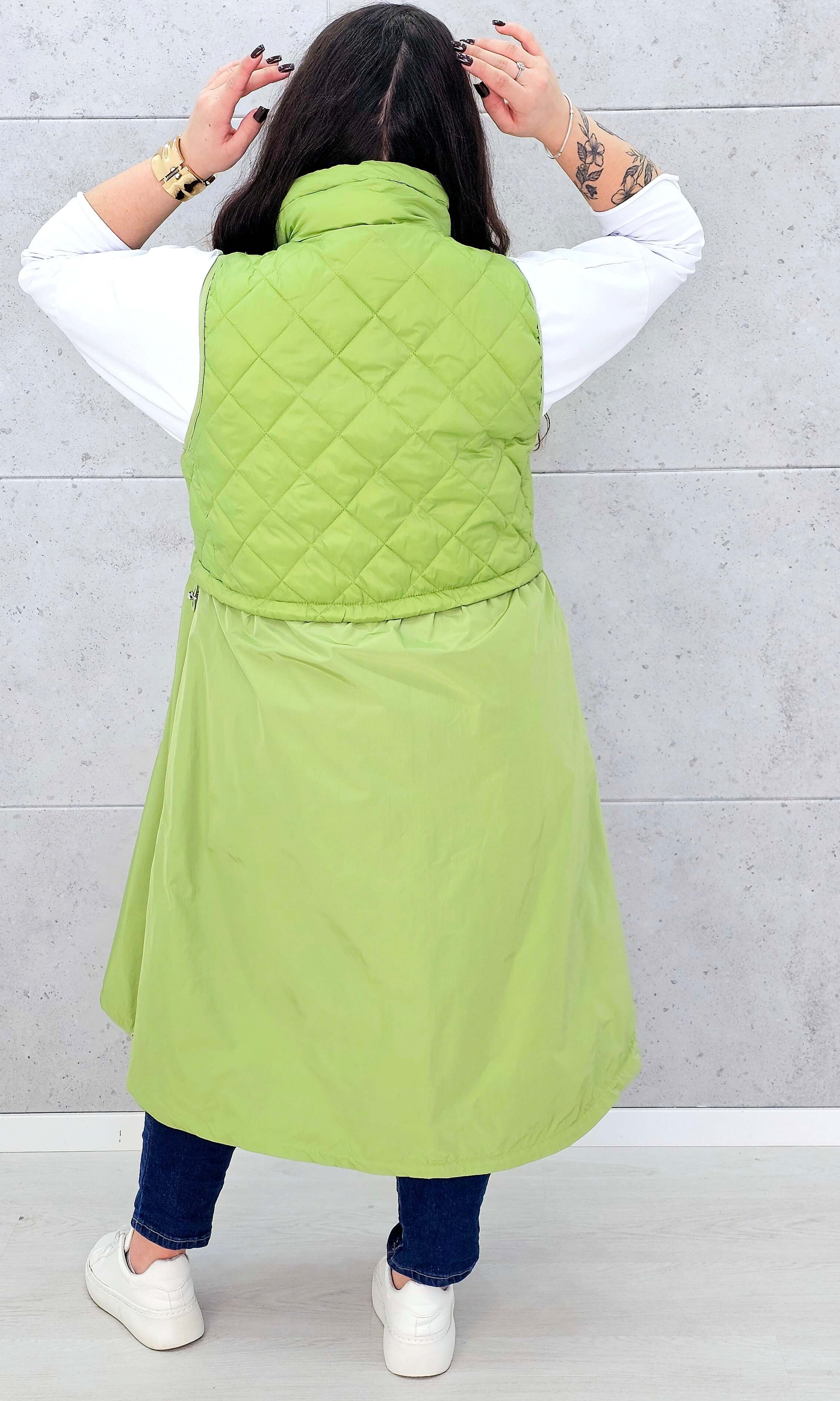 Kamizelka plus size długa z pikowaną górą – kolor i styl na chłodniejsze dni Stylowa XL