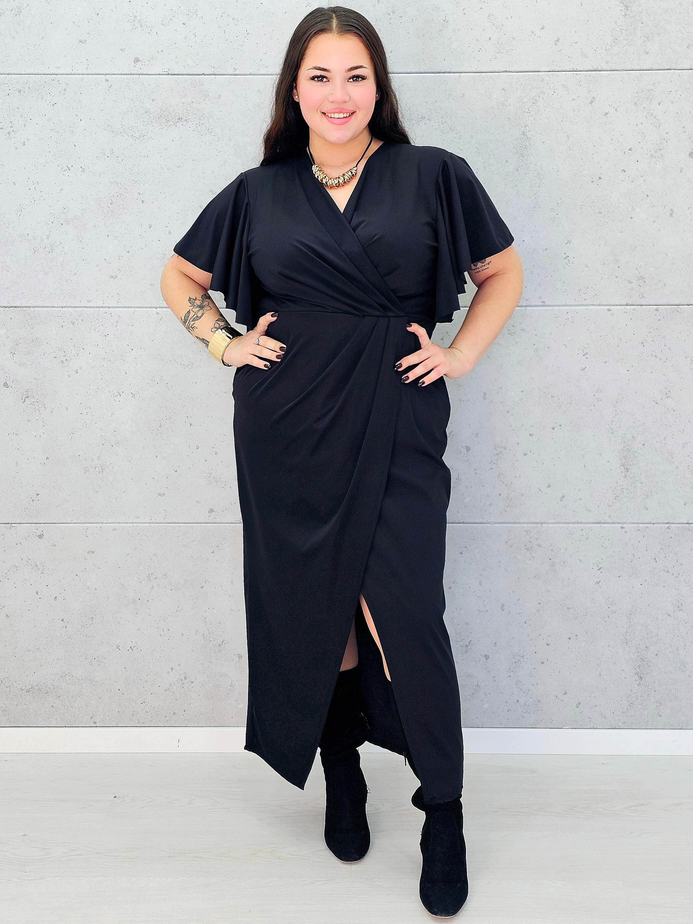 Sukienka plus size z kopertowym dekoltem – elegancja i wygoda w nowoczesnym wydaniu Stylowa XL