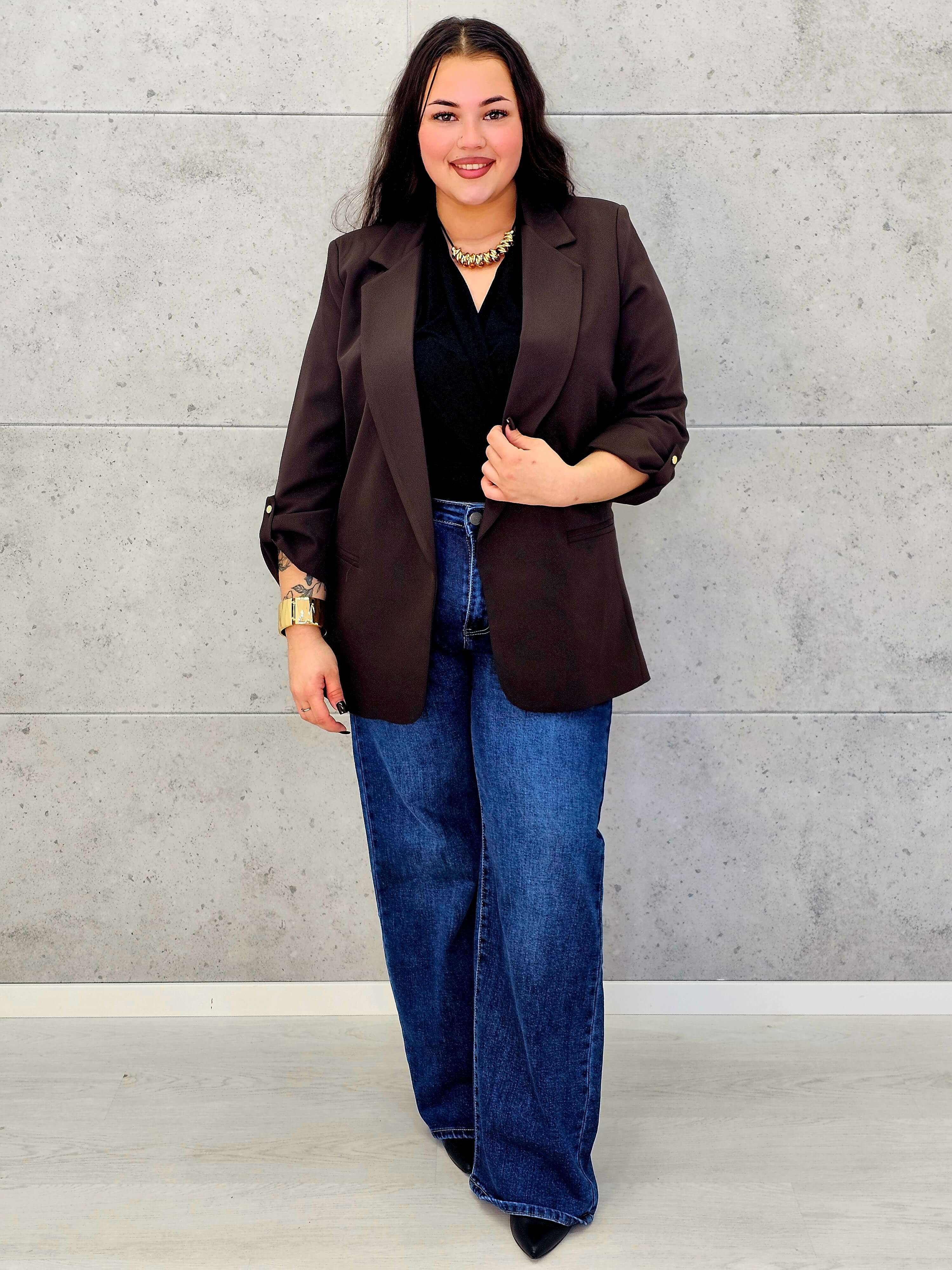 Marynarka czekoladowa w całości