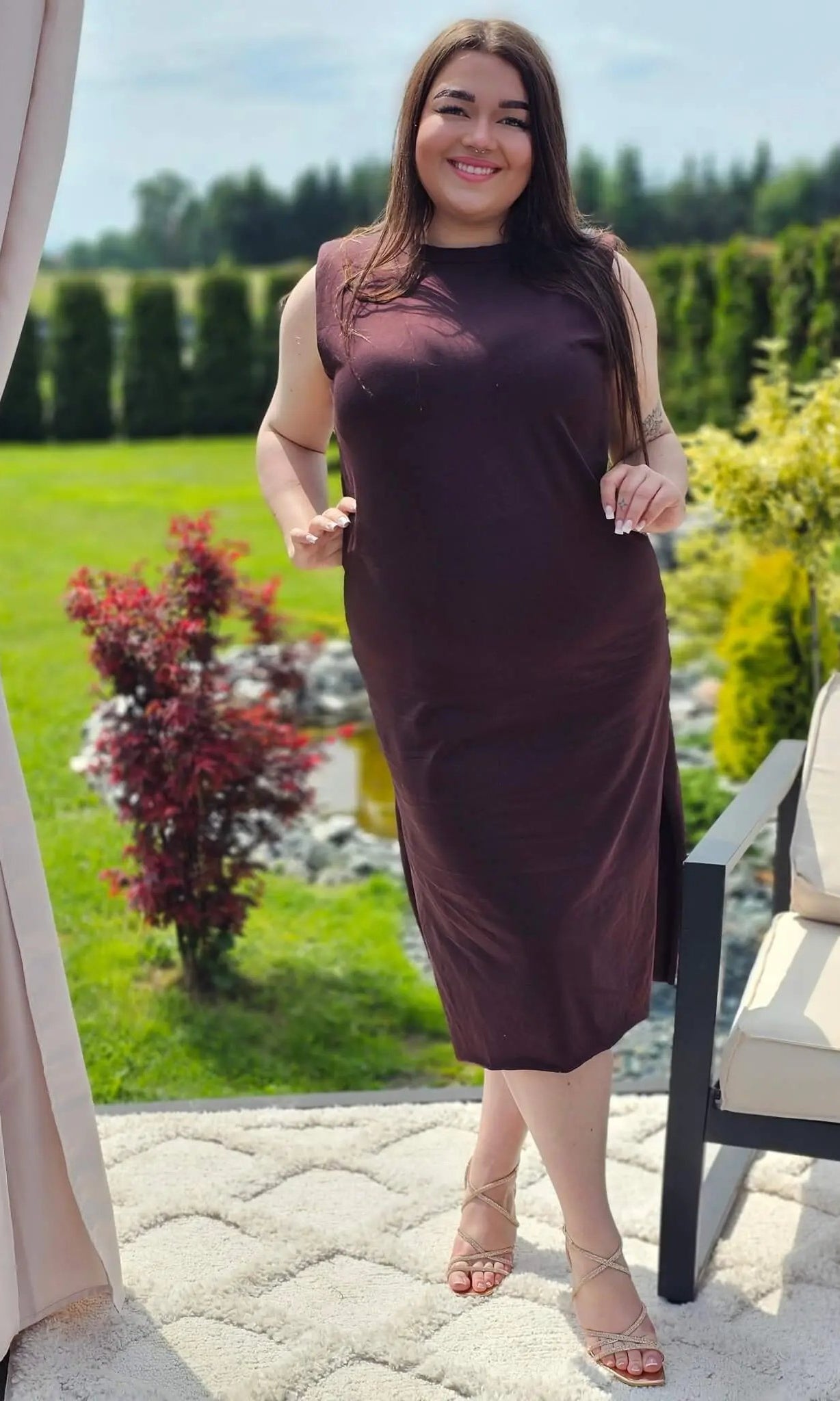 Bawełniana sukienka midi Stylowa XL