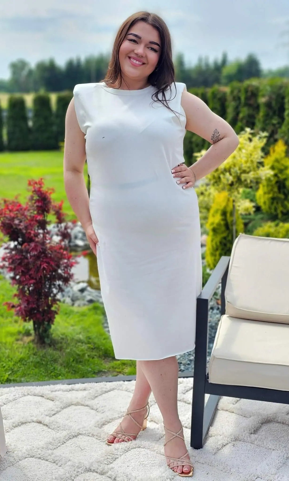 Bawełniana sukienka midi Stylowa XL