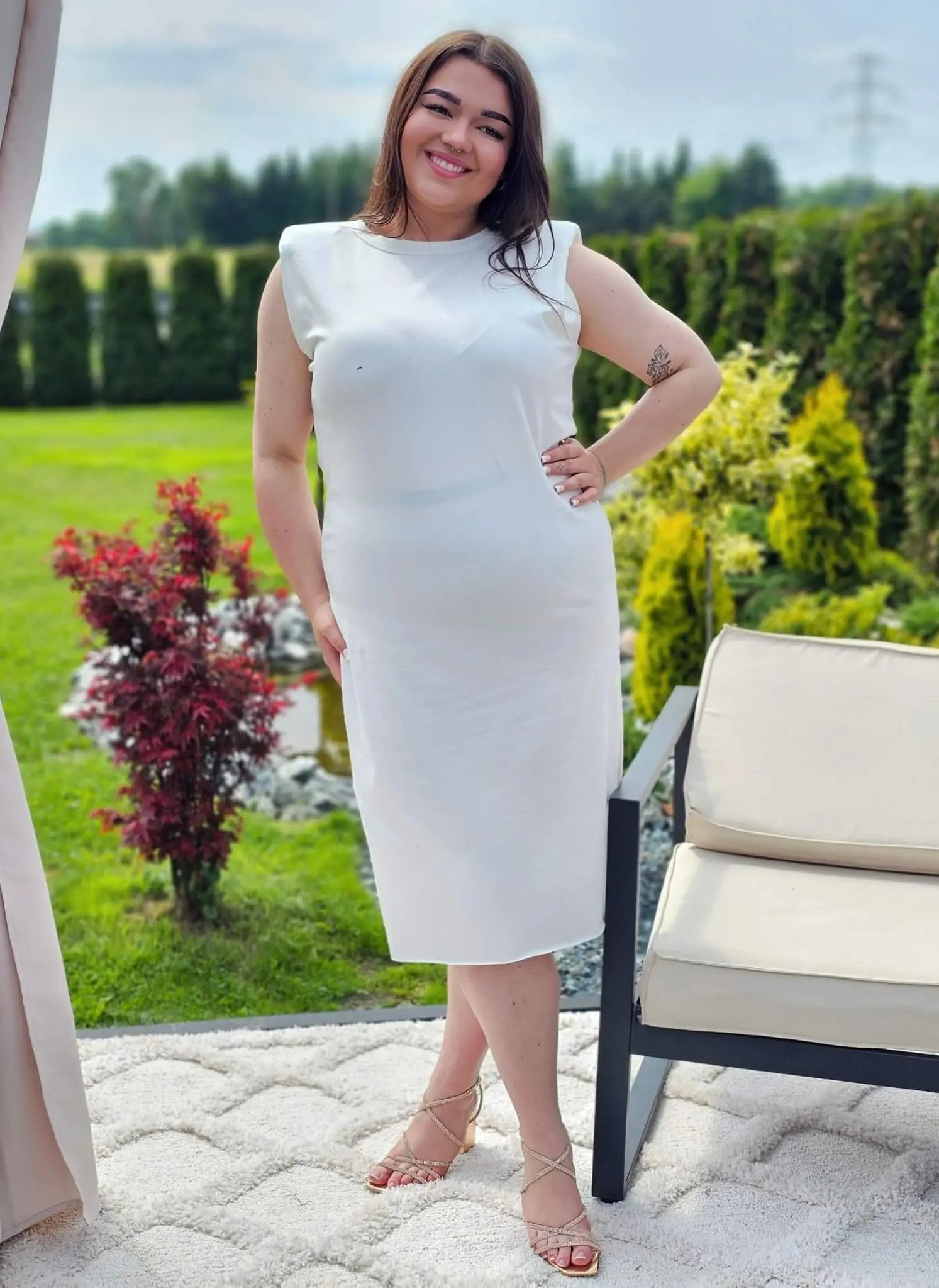Bawełniana sukienka midi Stylowa XL