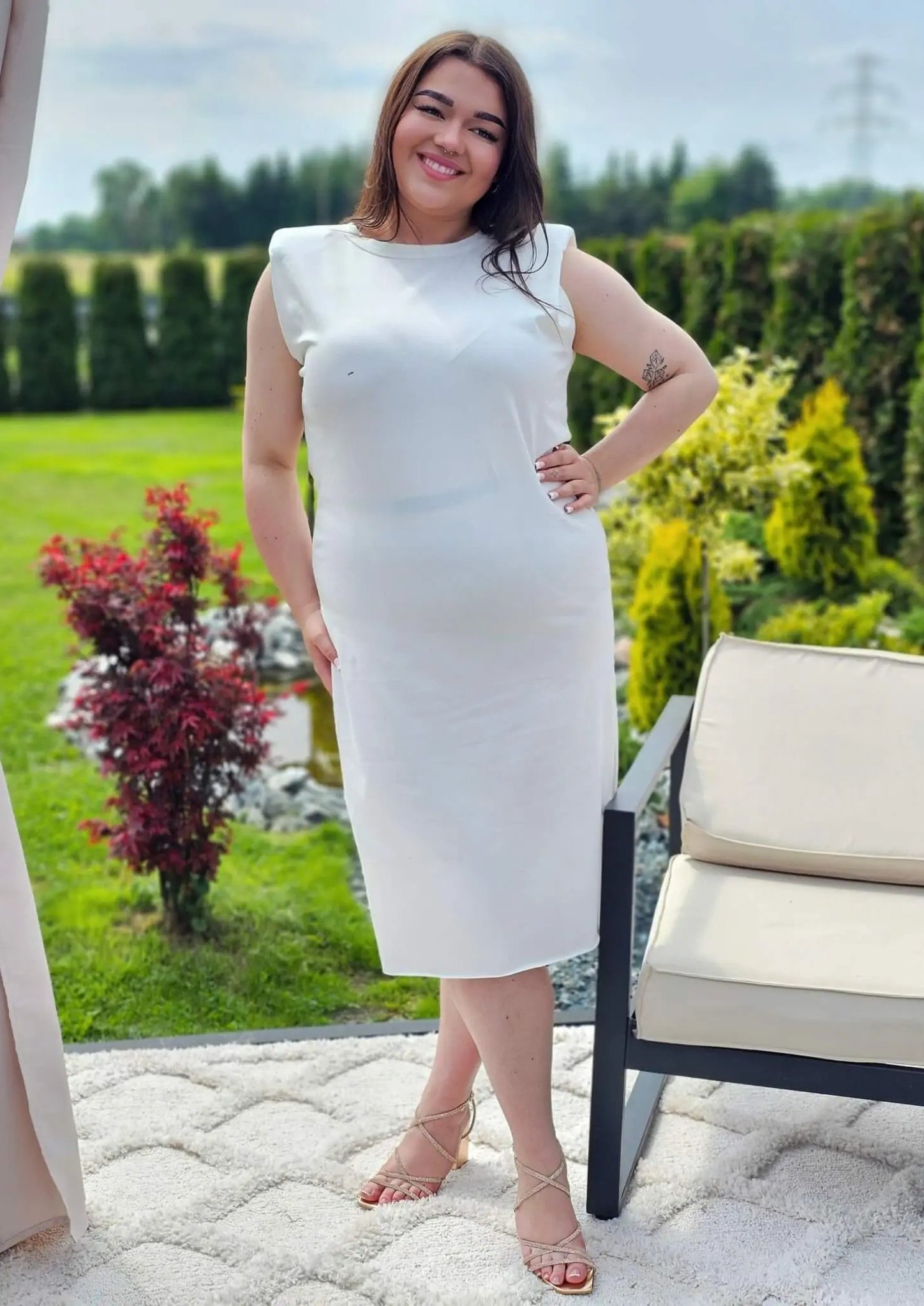 Bawełniana sukienka midi Stylowa XL