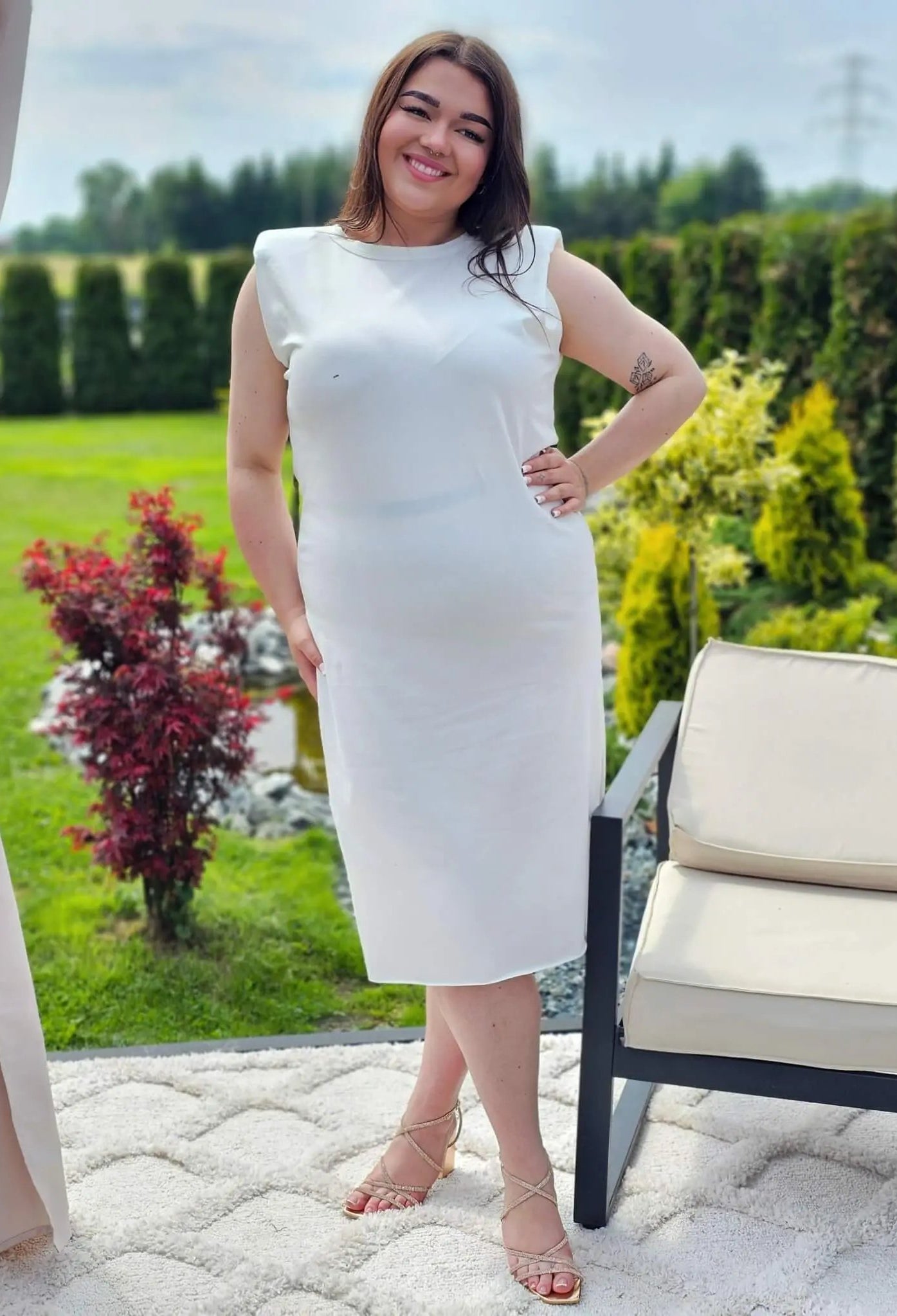 Bawełniana sukienka midi Stylowa XL