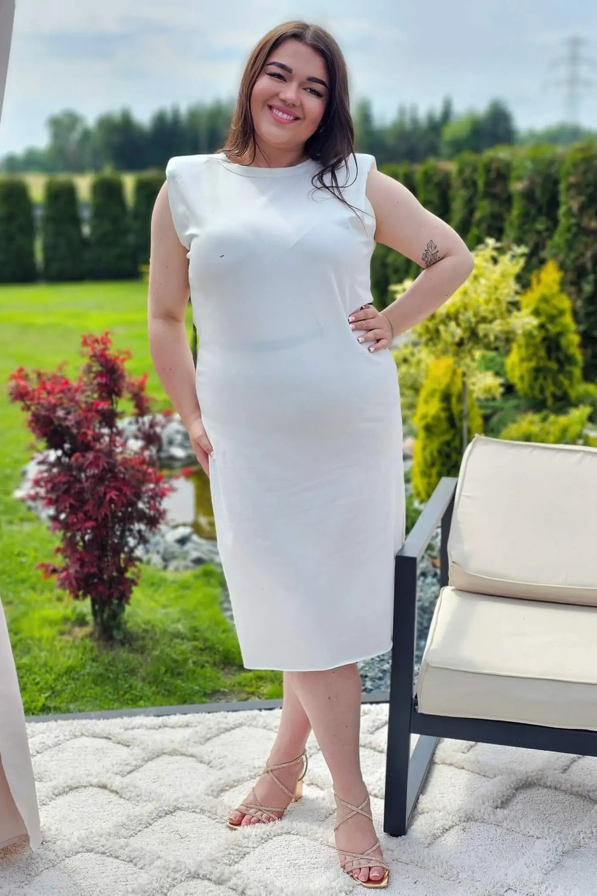 Bawełniana sukienka midi Stylowa XL