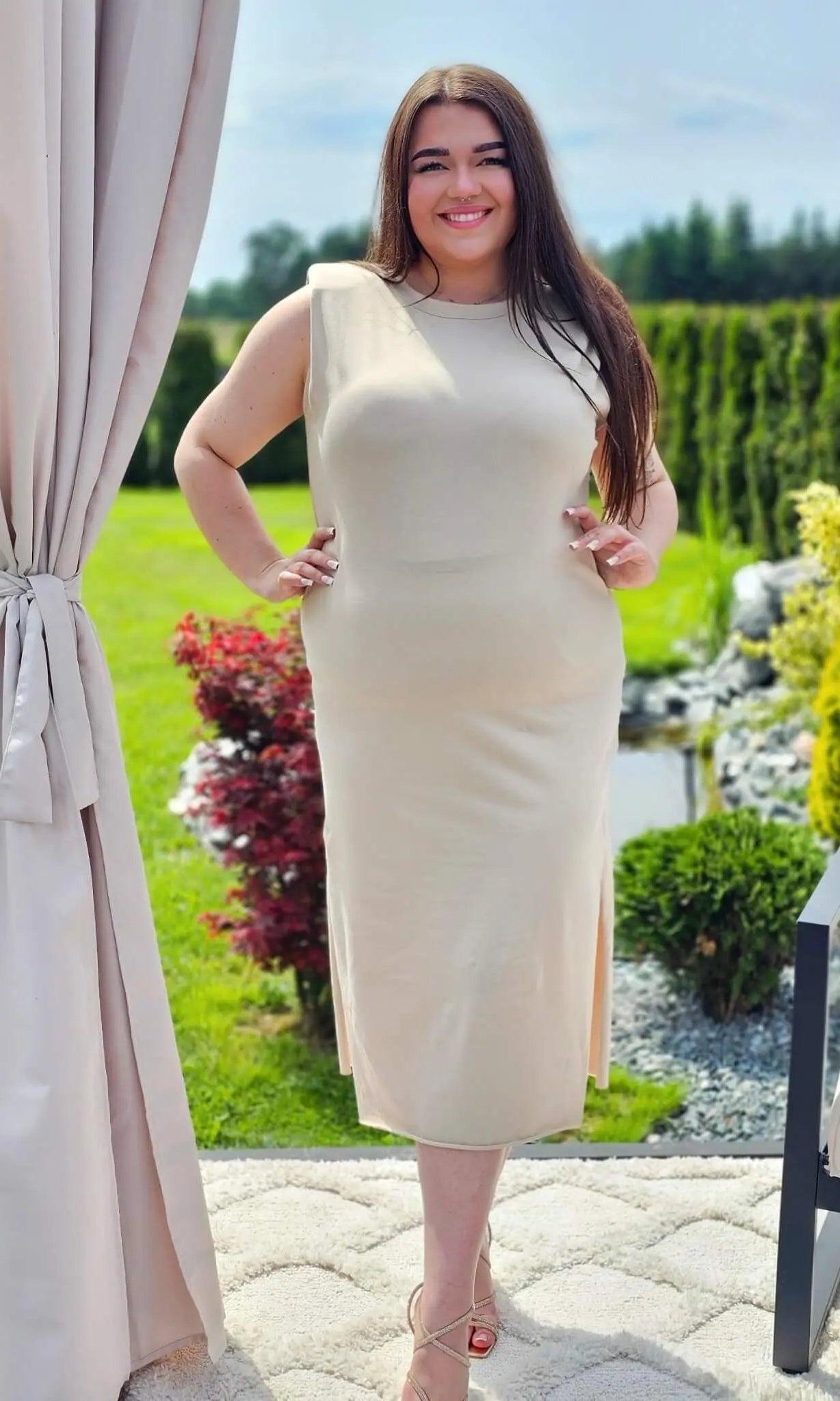 Bawełniana sukienka midi Stylowa XL