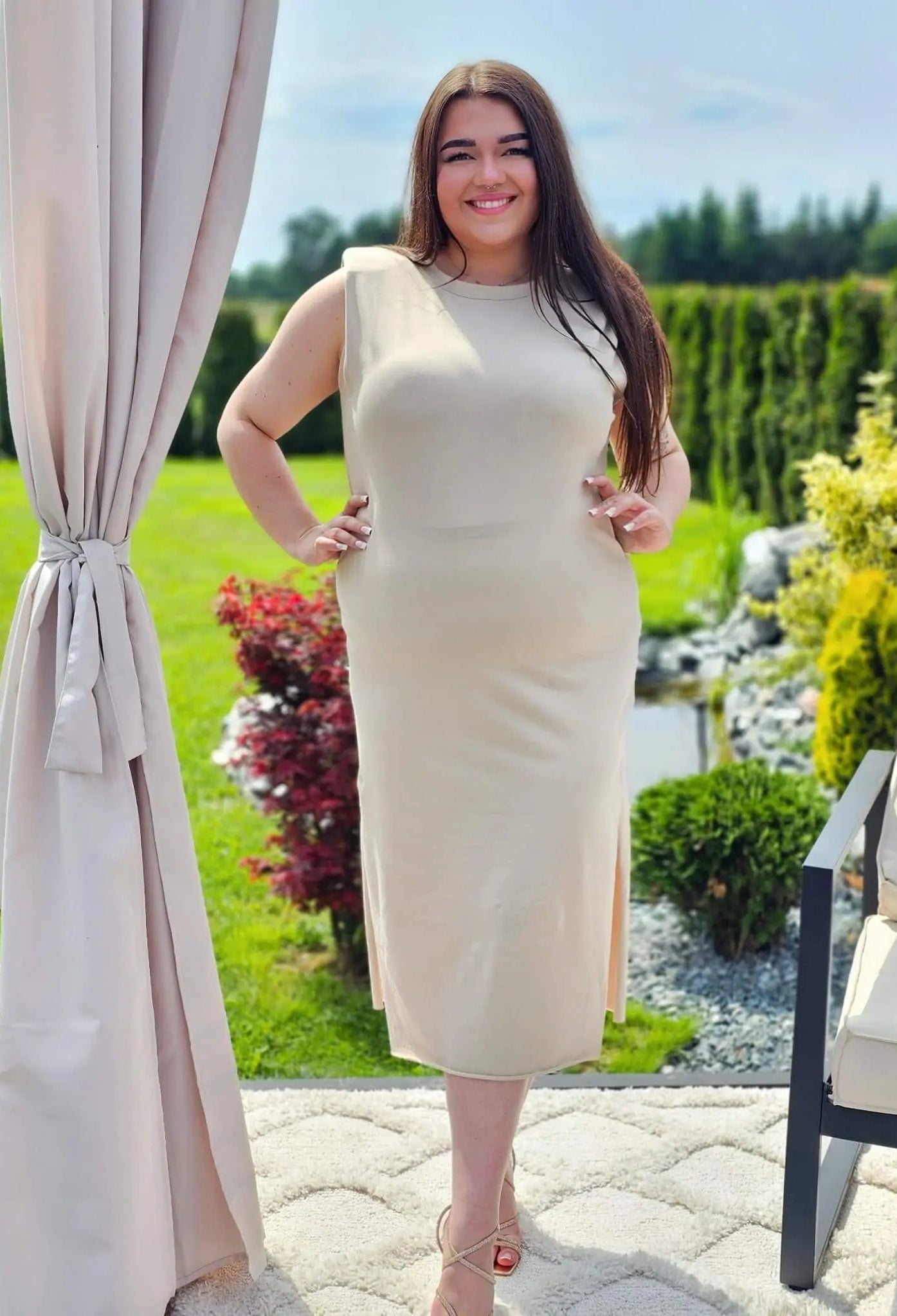 Bawełniana sukienka midi Stylowa XL
