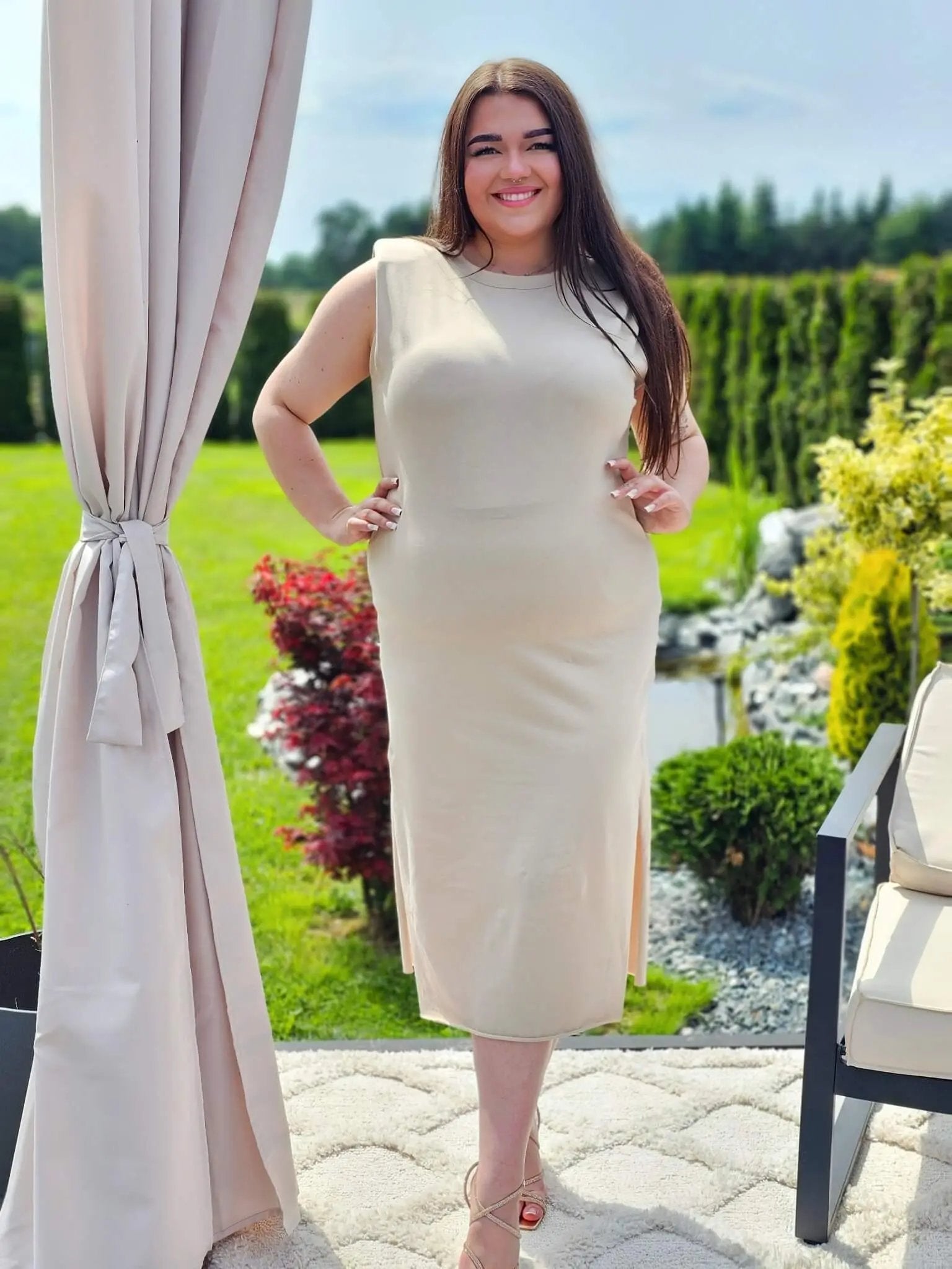 Bawełniana sukienka midi Stylowa XL