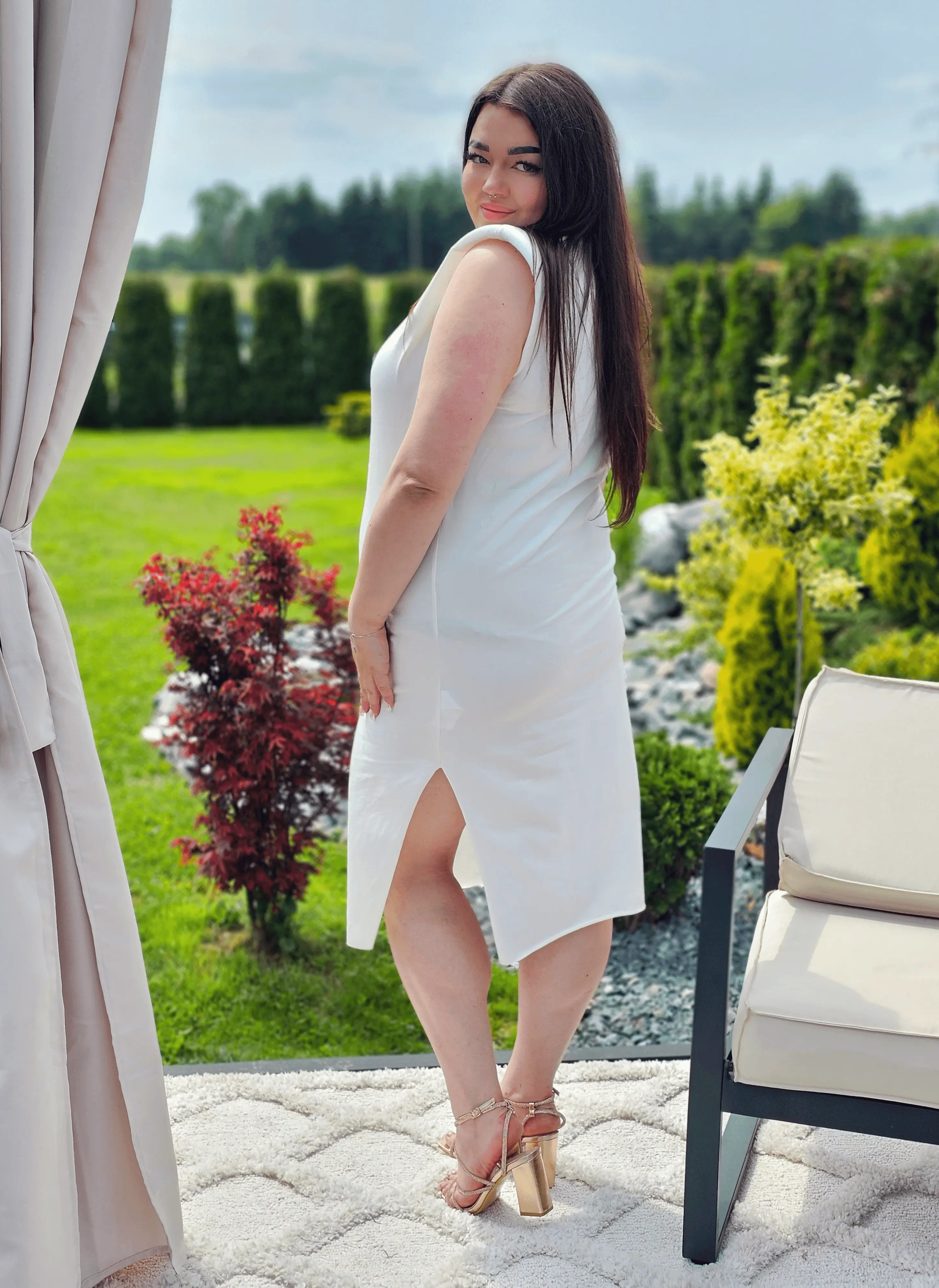 Bawełniana sukienka midi Stylowa XL