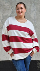 Bluza oversize w szerokie pasy Stylowa XL