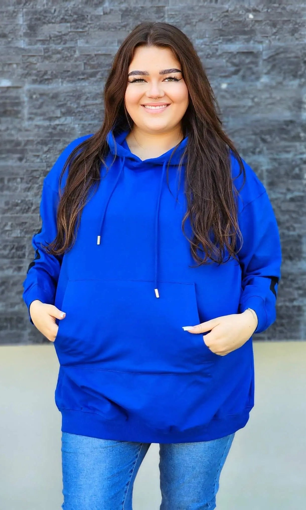 Bluza oversize z nadrukiem Stylowa XL