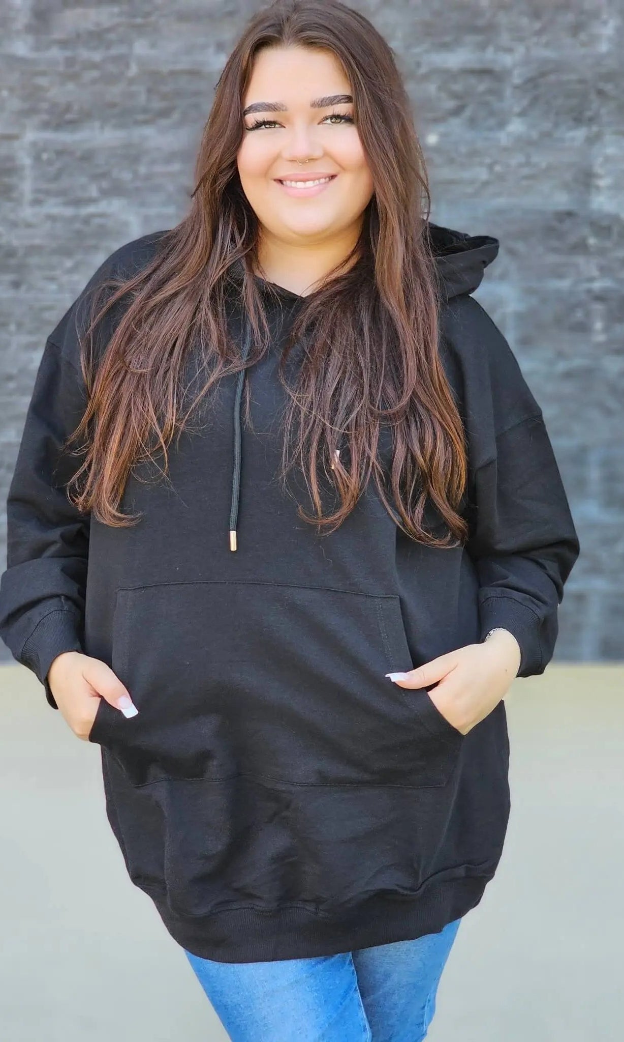 Bluza oversize z nadrukiem Stylowa XL