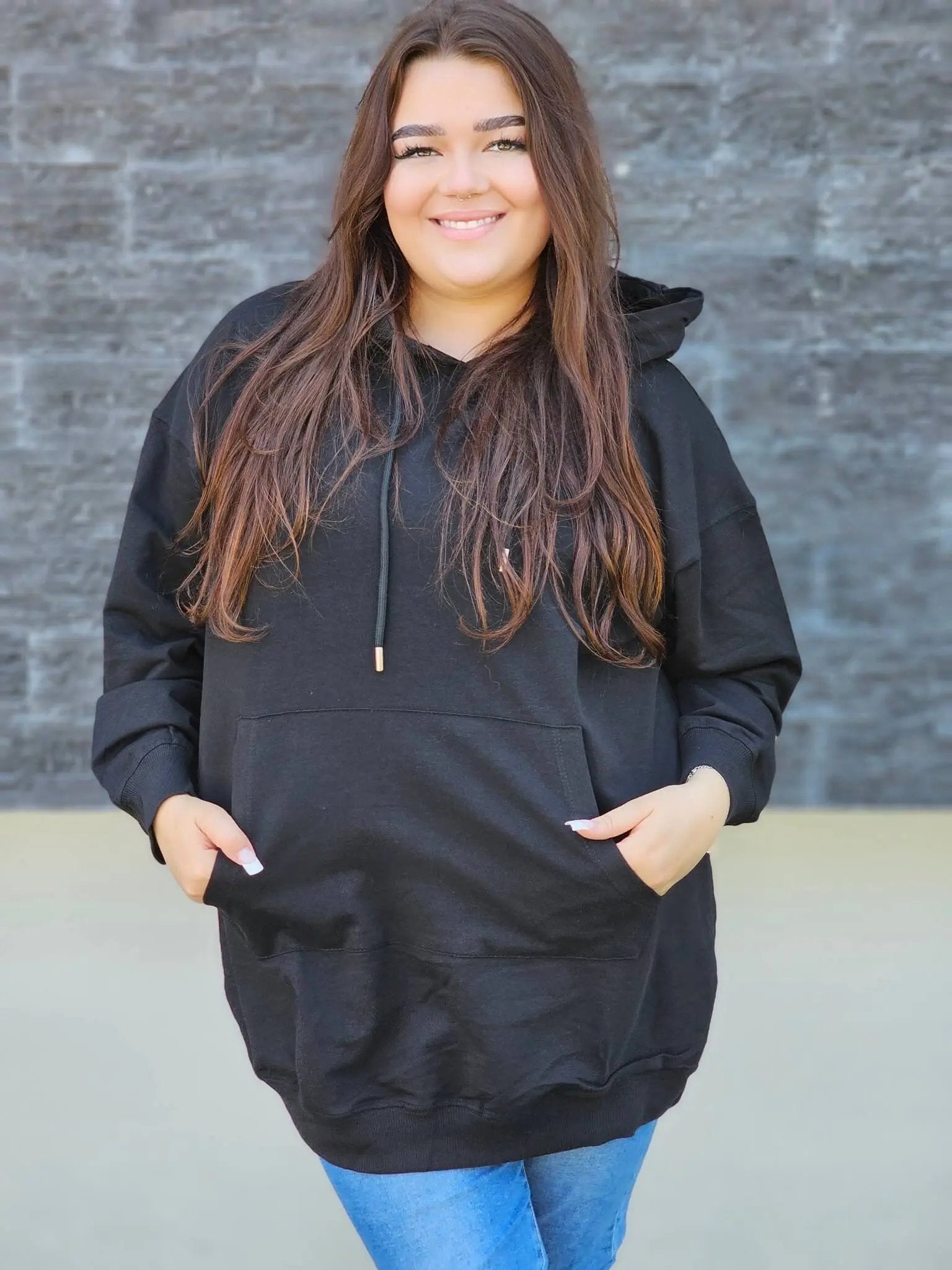 Bluza oversize z nadrukiem Stylowa XL