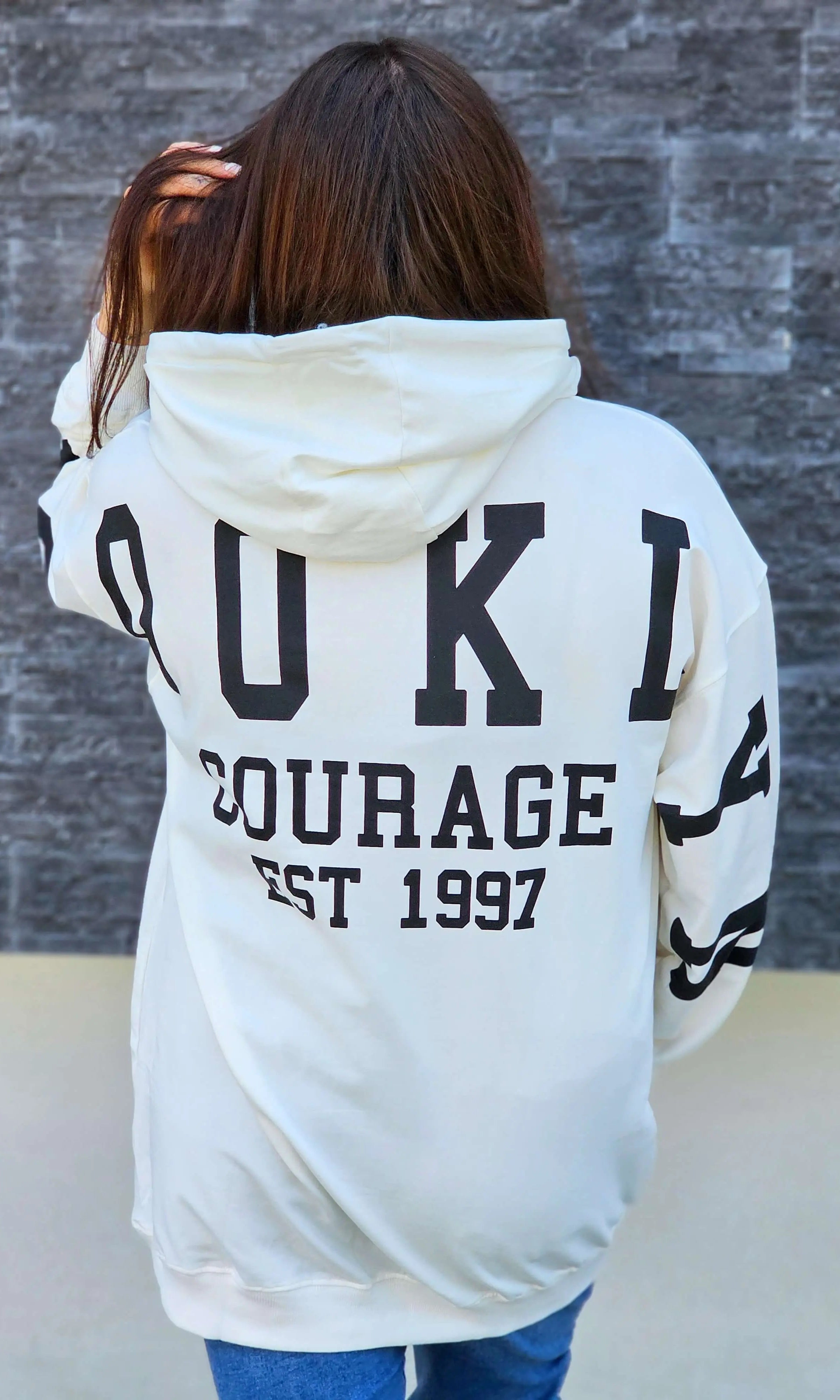 Bluza oversize z nadrukiem Stylowa XL