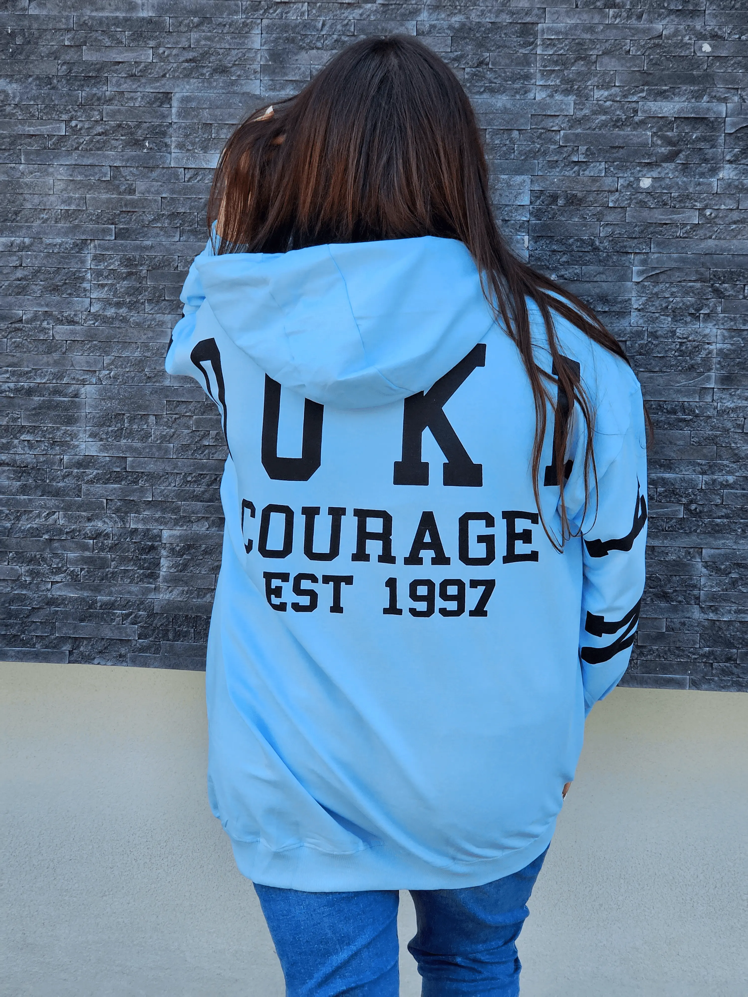 Bluza oversize z nadrukiem Stylowa XL