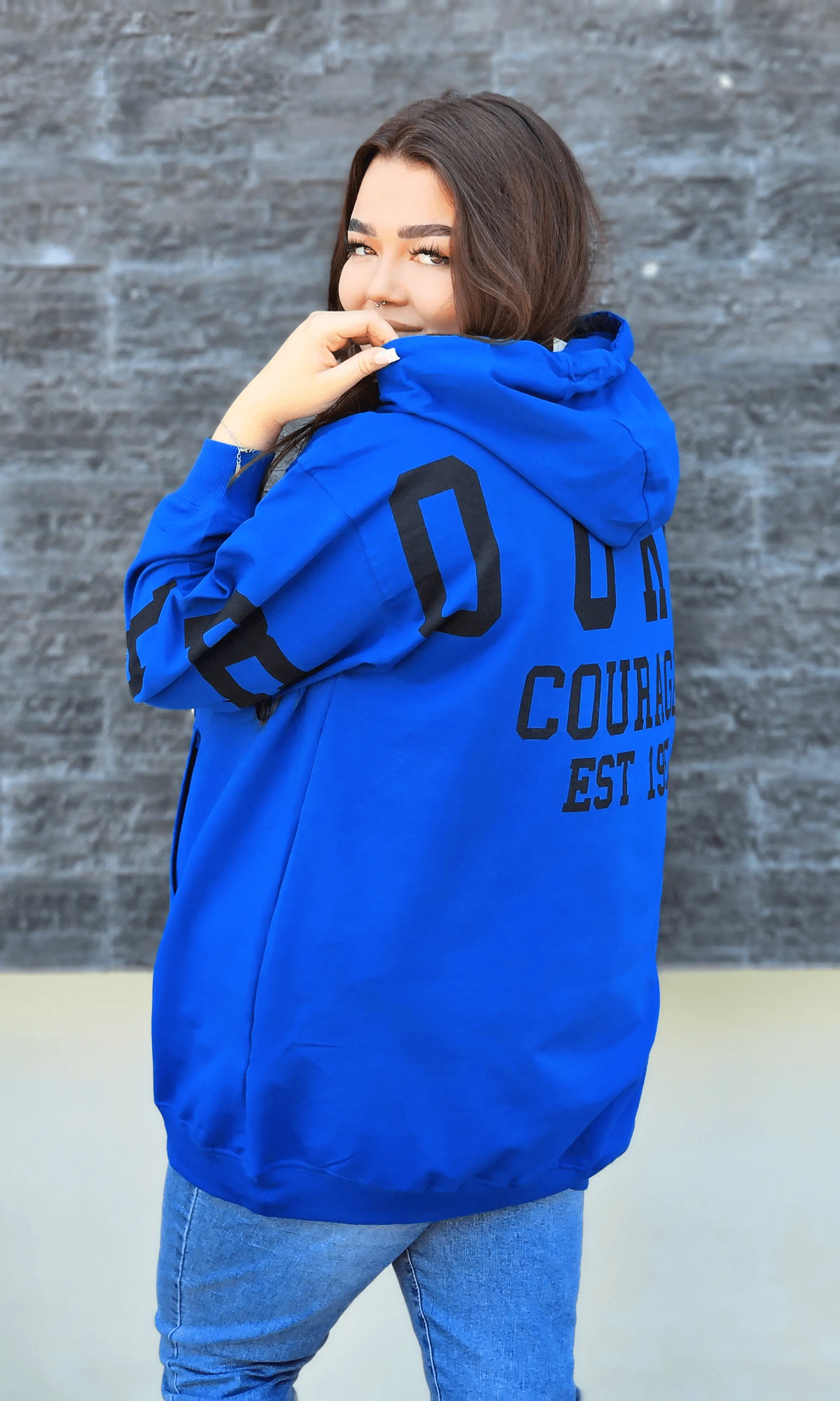 Bluza oversize z nadrukiem Stylowa XL