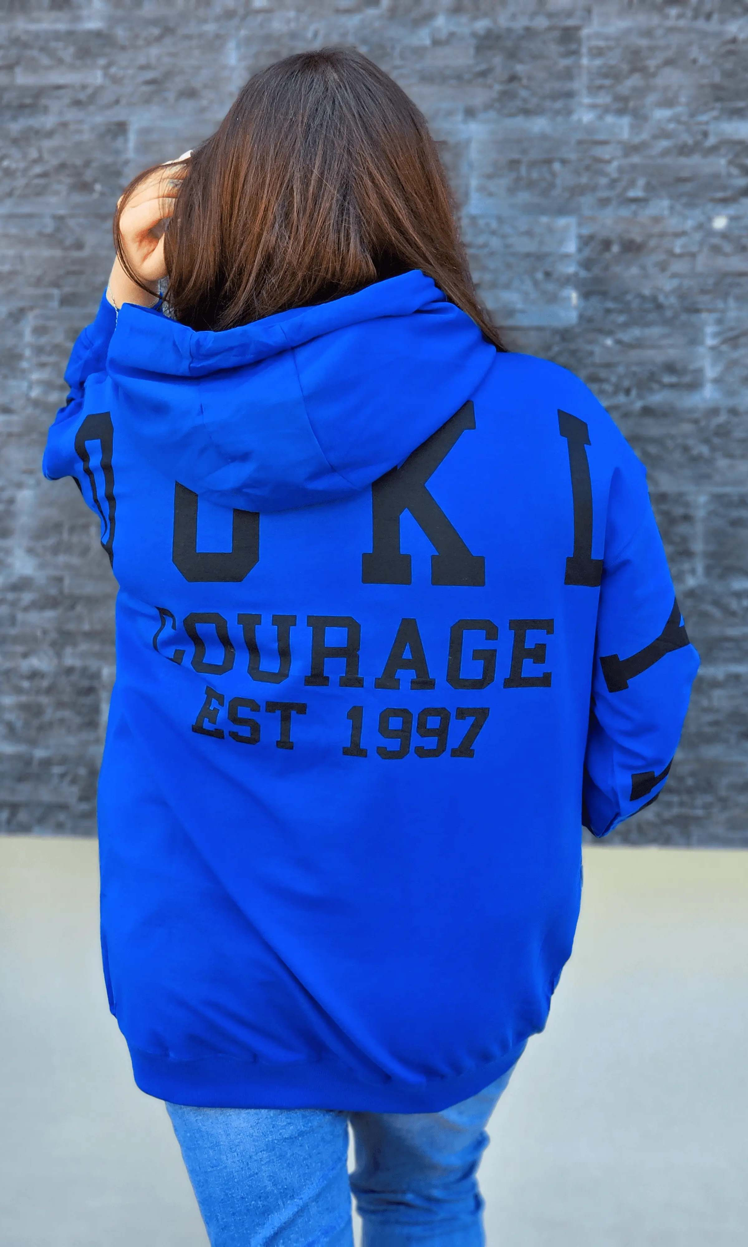 Bluza oversize z nadrukiem Stylowa XL